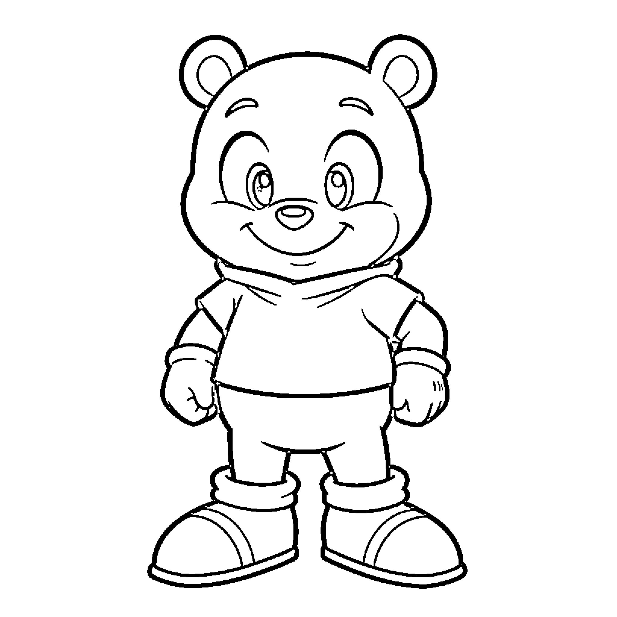 Sonic character in a simple outline design Coloring Page (free black-and-white line drawing printable PDF for all, from beginners to advanced learners, including children, teens, adults, and seniors)