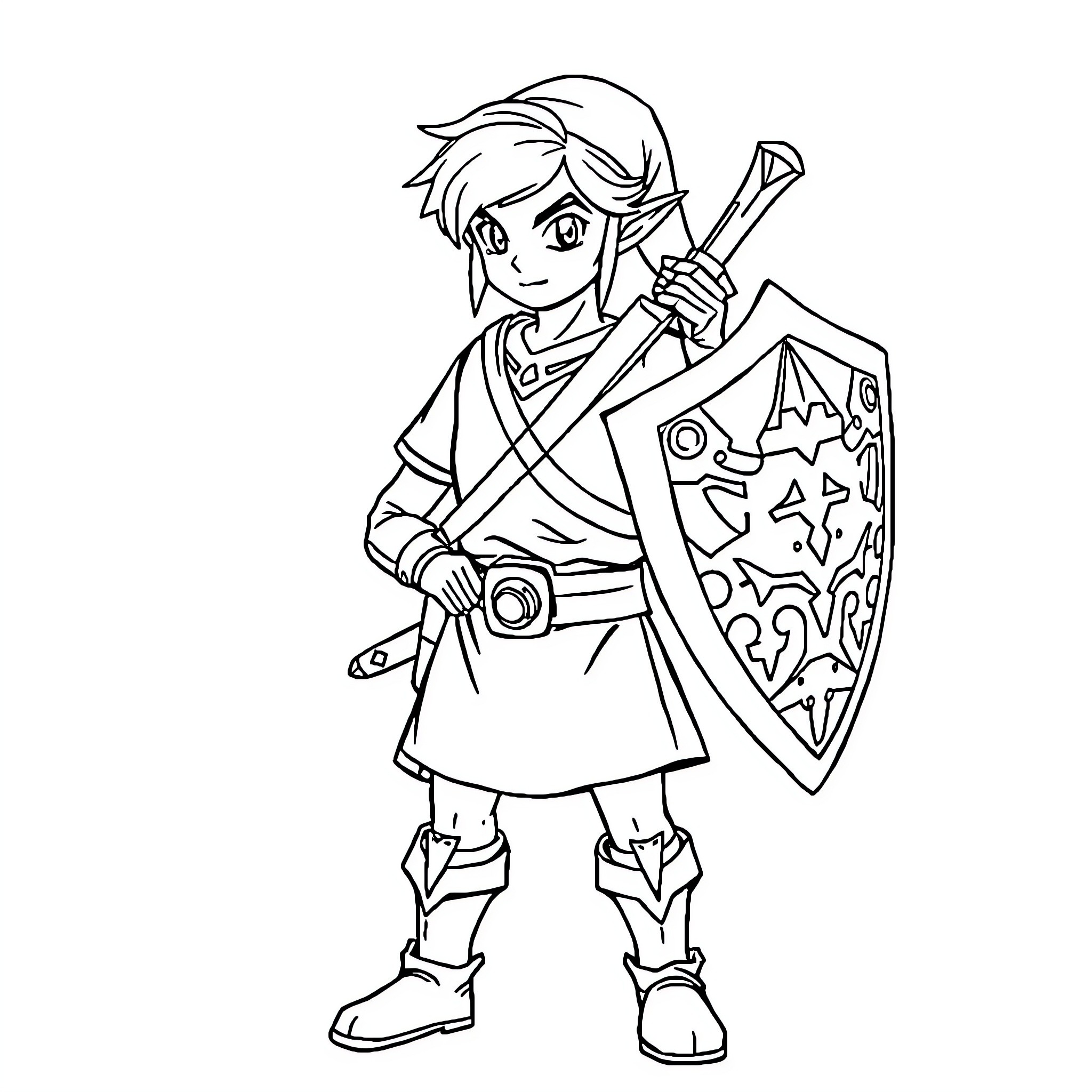 Link Embarking on a Heroic Quest Coloring Page (free black-and-white line drawing printable PDF for all, from beginners to advanced learners, including children, teens, adults, and seniors)