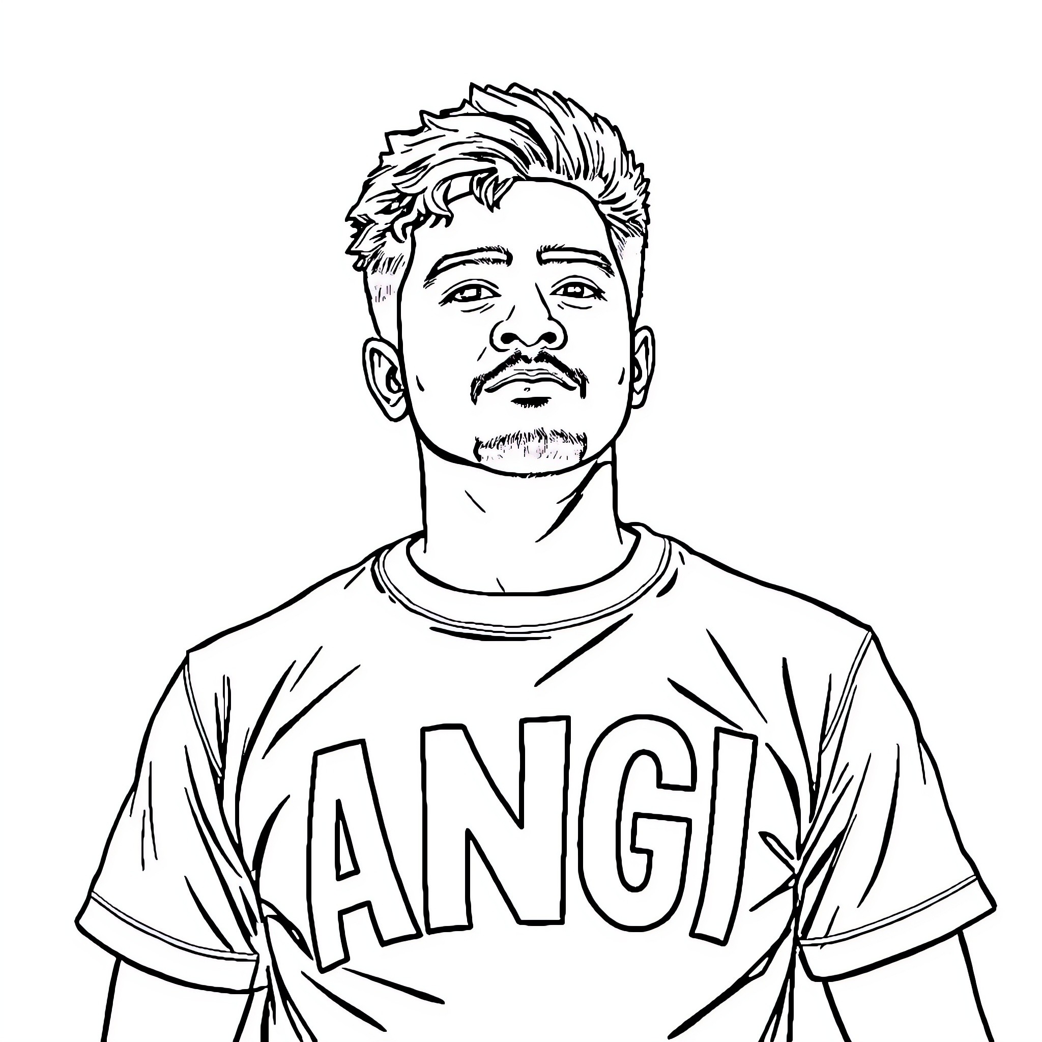 Julian Alvarez playing soccer in jersey Coloring Page (free black-and-white line drawing printable PDF for all, from beginners to advanced learners, including children, teens, adults, and seniors)