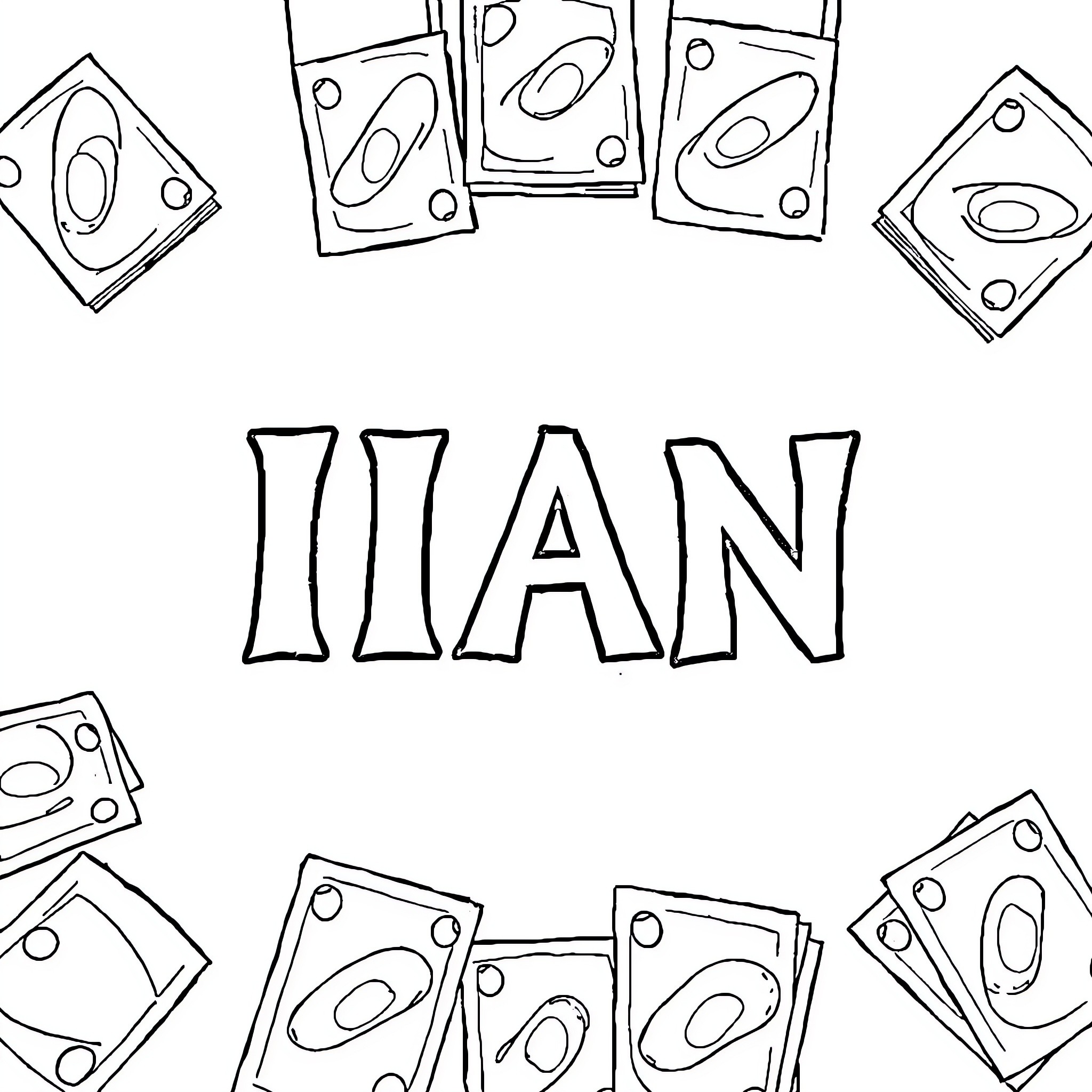 Uno Playful Patterns Arrangement Coloring Page (free black-and-white line drawing printable PDF for all, from beginners to advanced learners, including children, teens, adults, and seniors)