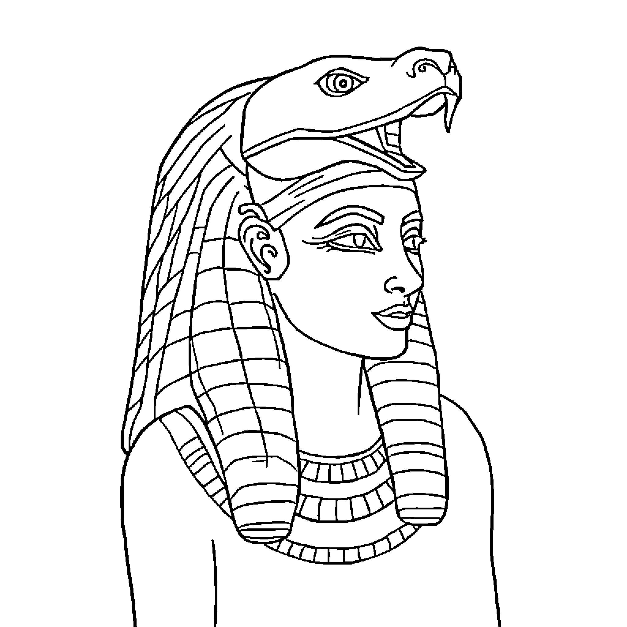 Sa Ta Nebet: Mysterious Egyptian Deity Coloring Page (free black-and-white line drawing printable PDF for all, from beginners to advanced learners, including children, teens, adults, and seniors)