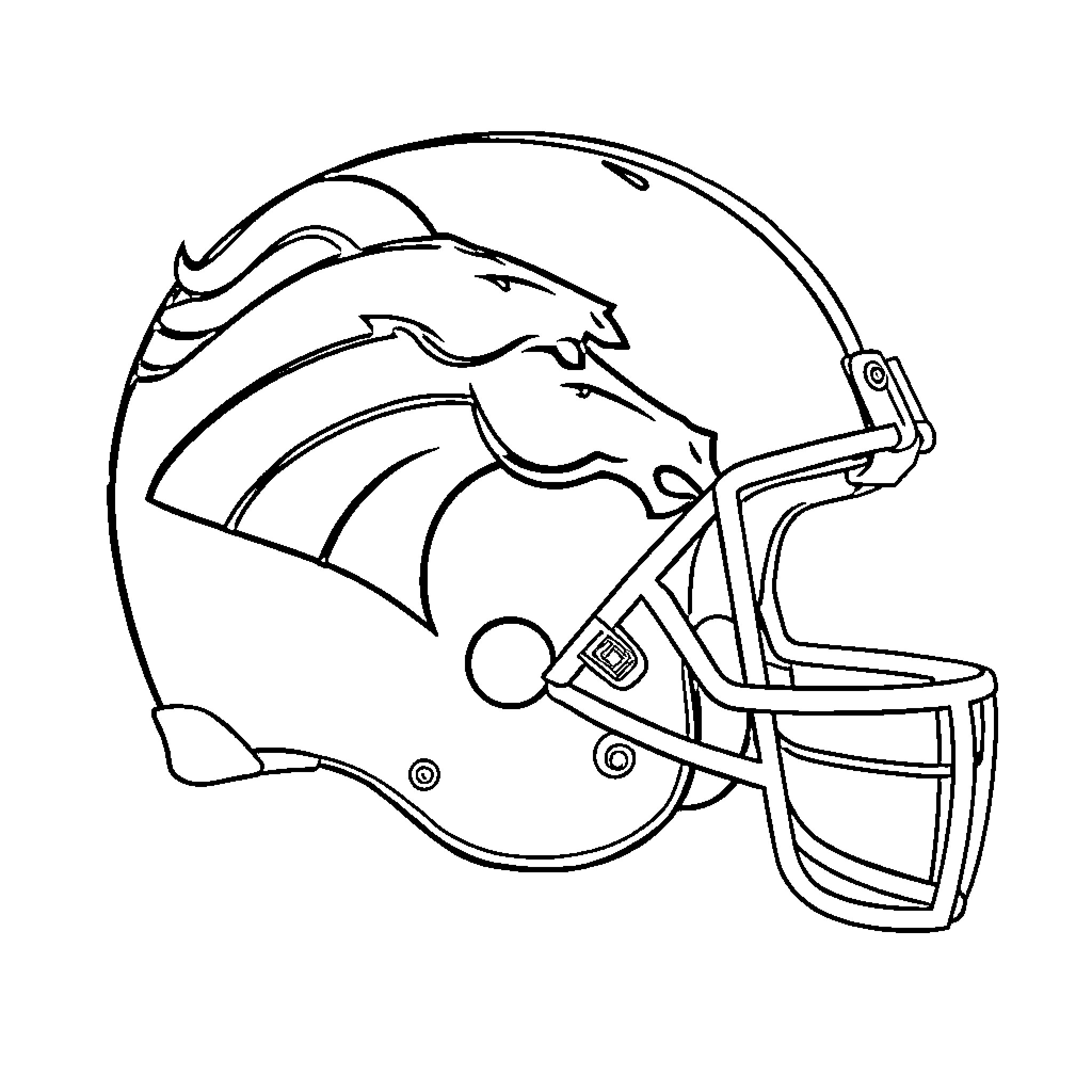 Helmet with team mascot design Coloring Page (free black-and-white line drawing printable PDF for all, from beginners to advanced learners, including children, teens, adults, and seniors)