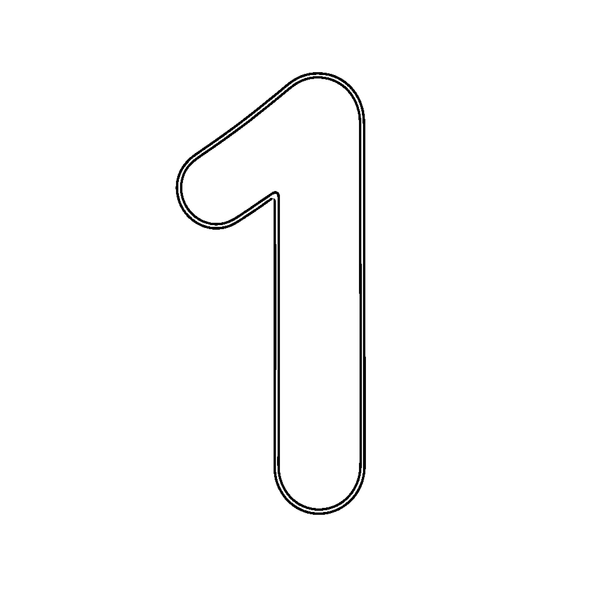 Animal number 1 illustration Coloring Page (free black-and-white line drawing printable PDF for all, from beginners to advanced learners, including children, teens, adults, and seniors)