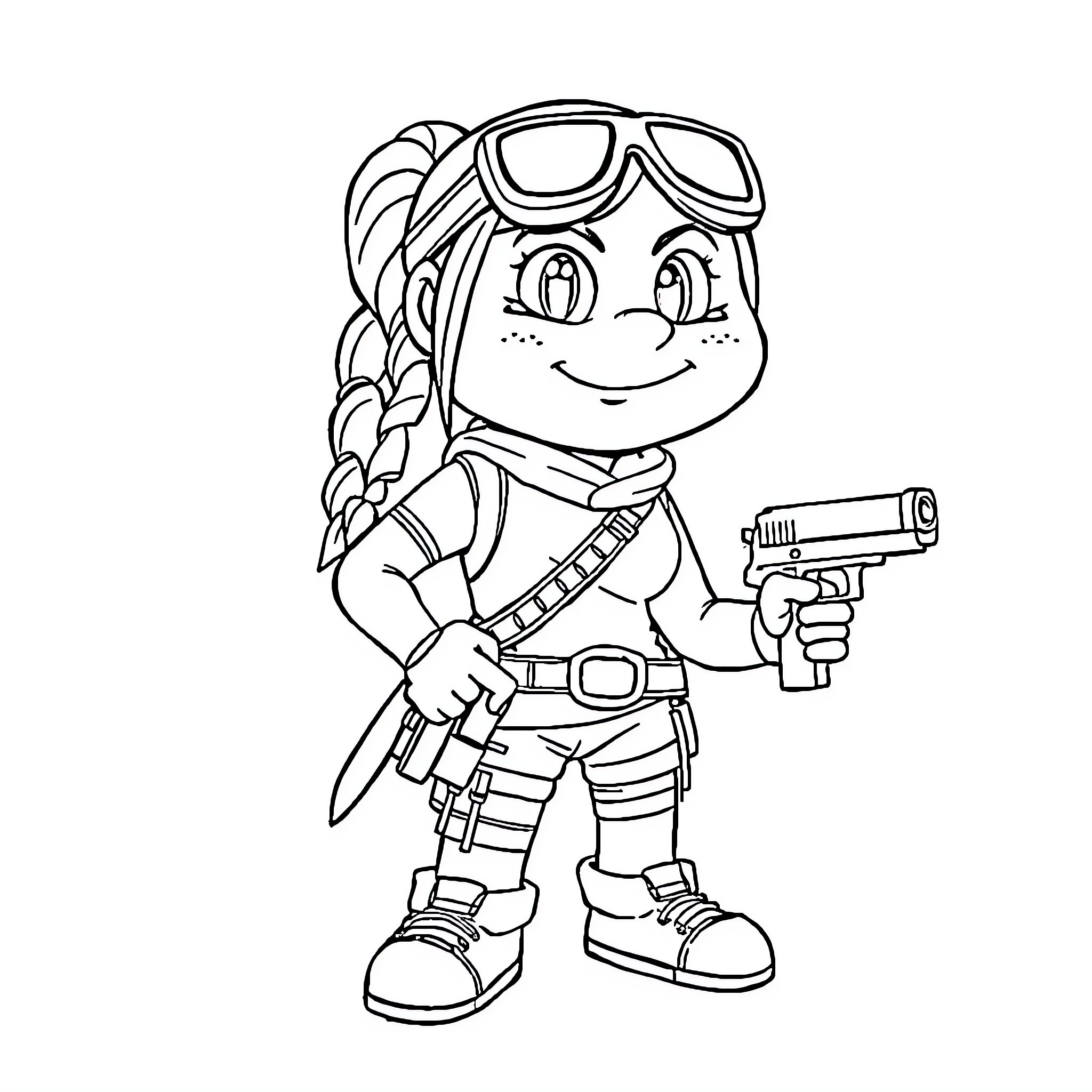 Bob l'éponge in heroic adventure gear Coloring Page (free black-and-white line drawing printable PDF for all, from beginners to advanced learners, including children, teens, adults, and seniors)