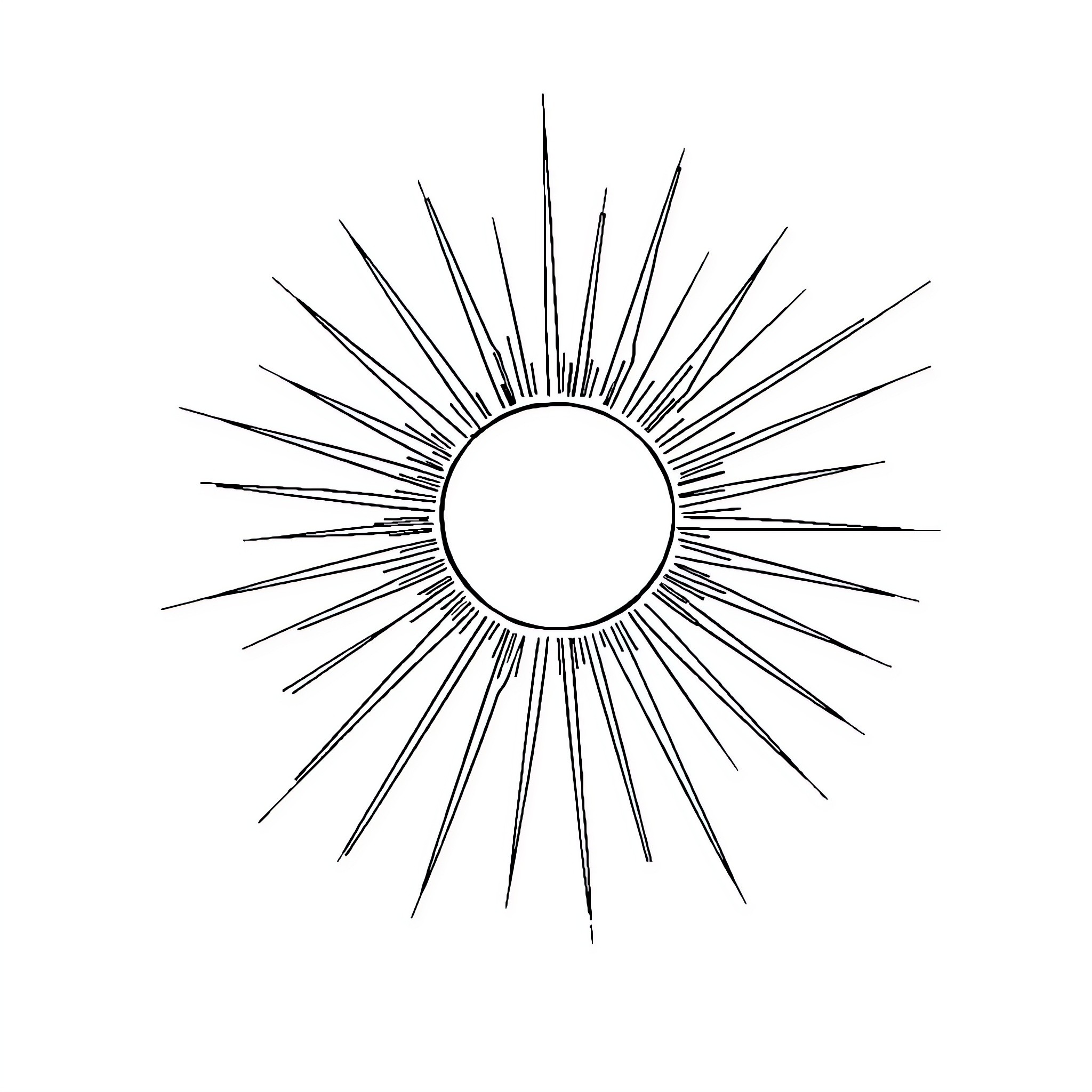 The Radiant Sun Coloring Page (free black-and-white line drawing printable PDF for all, from beginners to advanced learners, including children, teens, adults, and seniors)