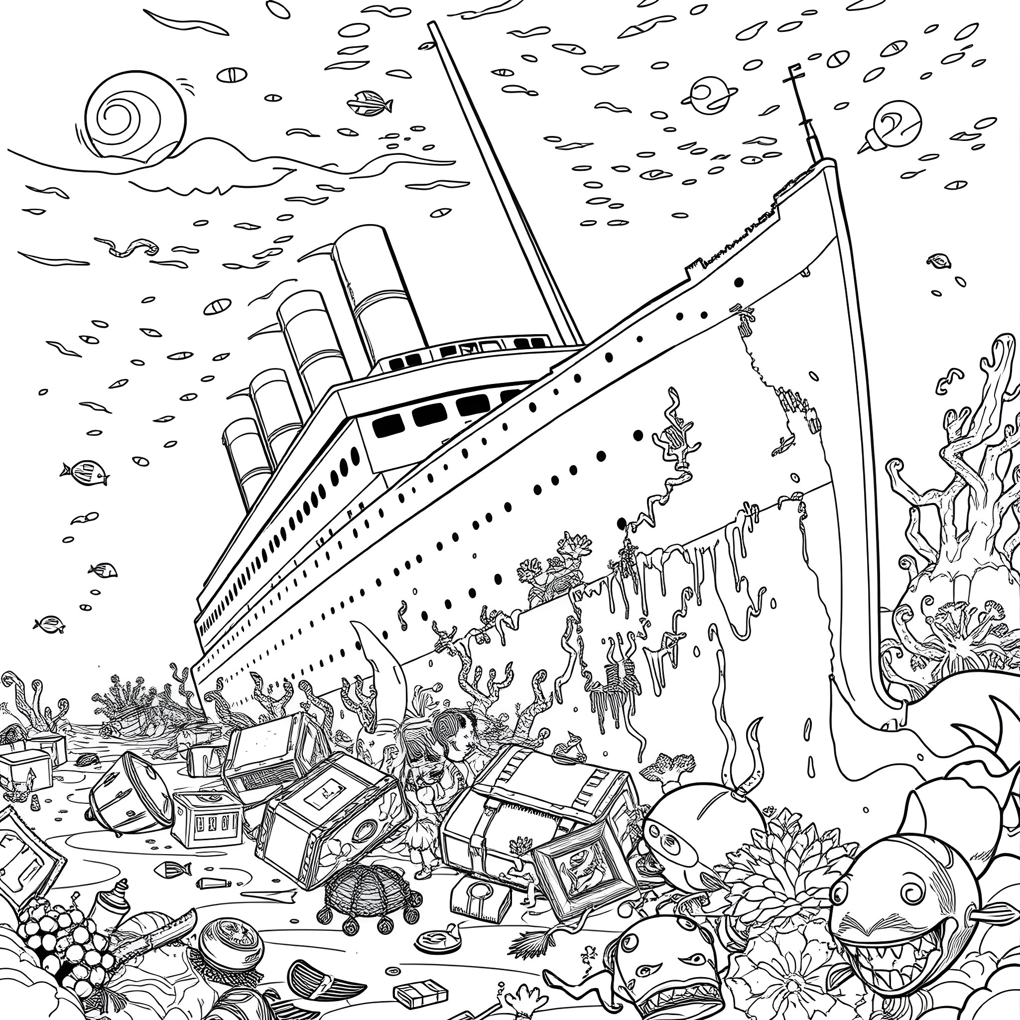 79 Best Titanic Coloring Pages (Free Printable PDFs)