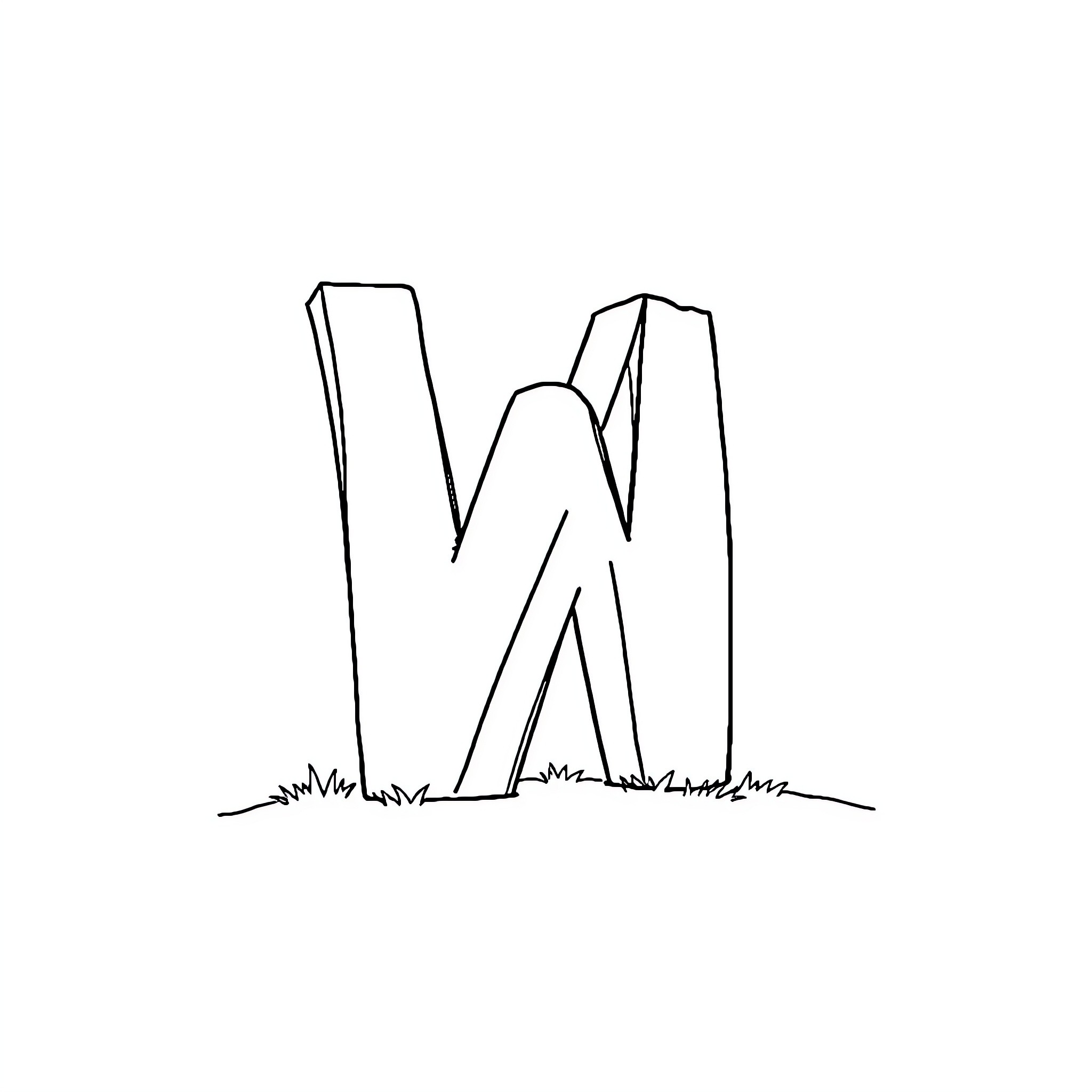 Whimsical mountain landscape Coloring Page (free black-and-white line drawing printable PDF for all, from beginners to advanced learners, including children, teens, adults, and seniors)