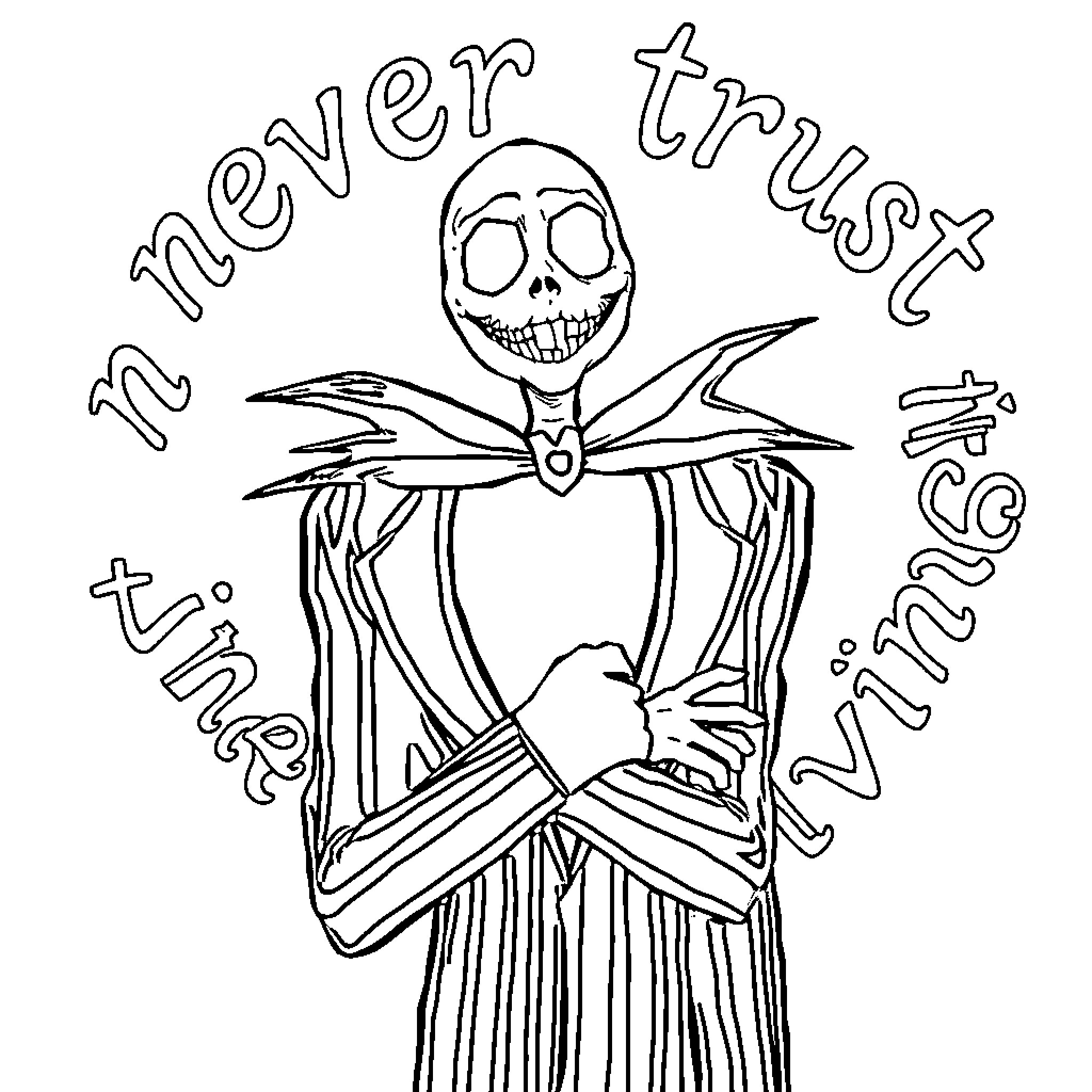 Beetlejuice striking a creepy pose Coloring Page (free black-and-white line drawing printable PDF for all, from beginners to advanced learners, including children, teens, adults, and seniors)