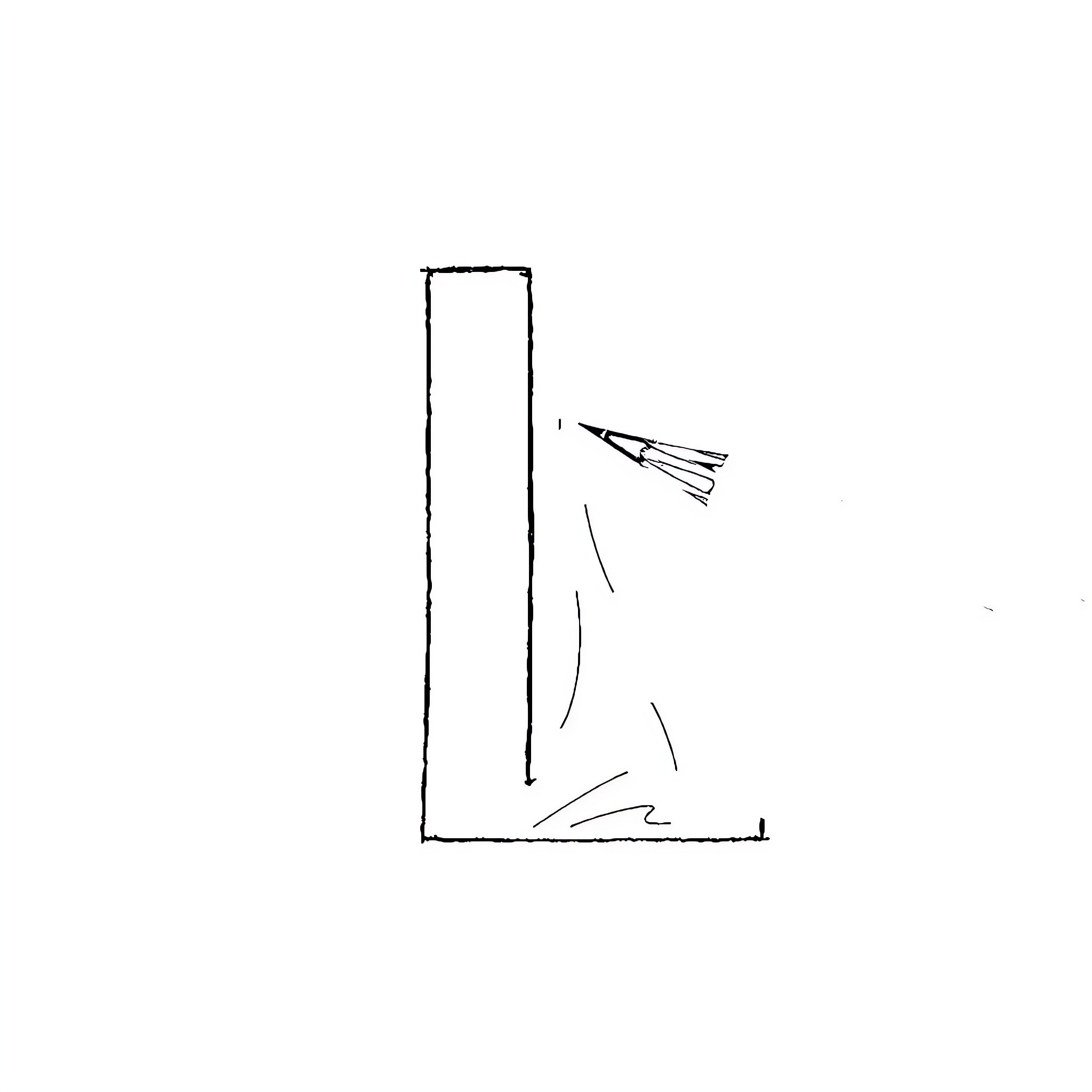 Letter L Representing Abstract Artistic Expression Coloring Page (free black-and-white line drawing printable PDF for all, from beginners to advanced learners, including children, teens, adults, and seniors)