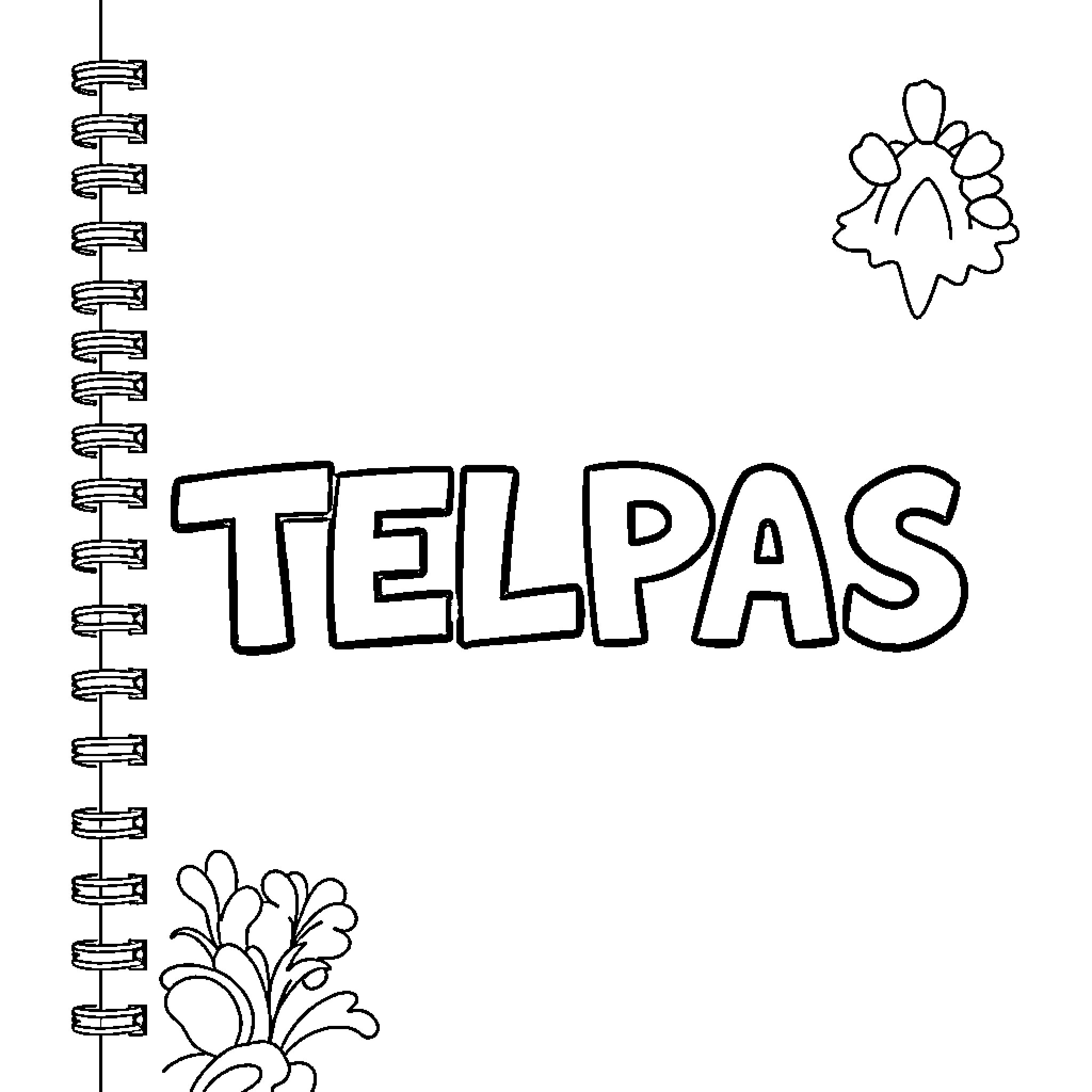 Notebook with Doodles and Text Coloring Page (free black-and-white line drawing printable PDF for all, from beginners to advanced learners, including children, teens, adults, and seniors)