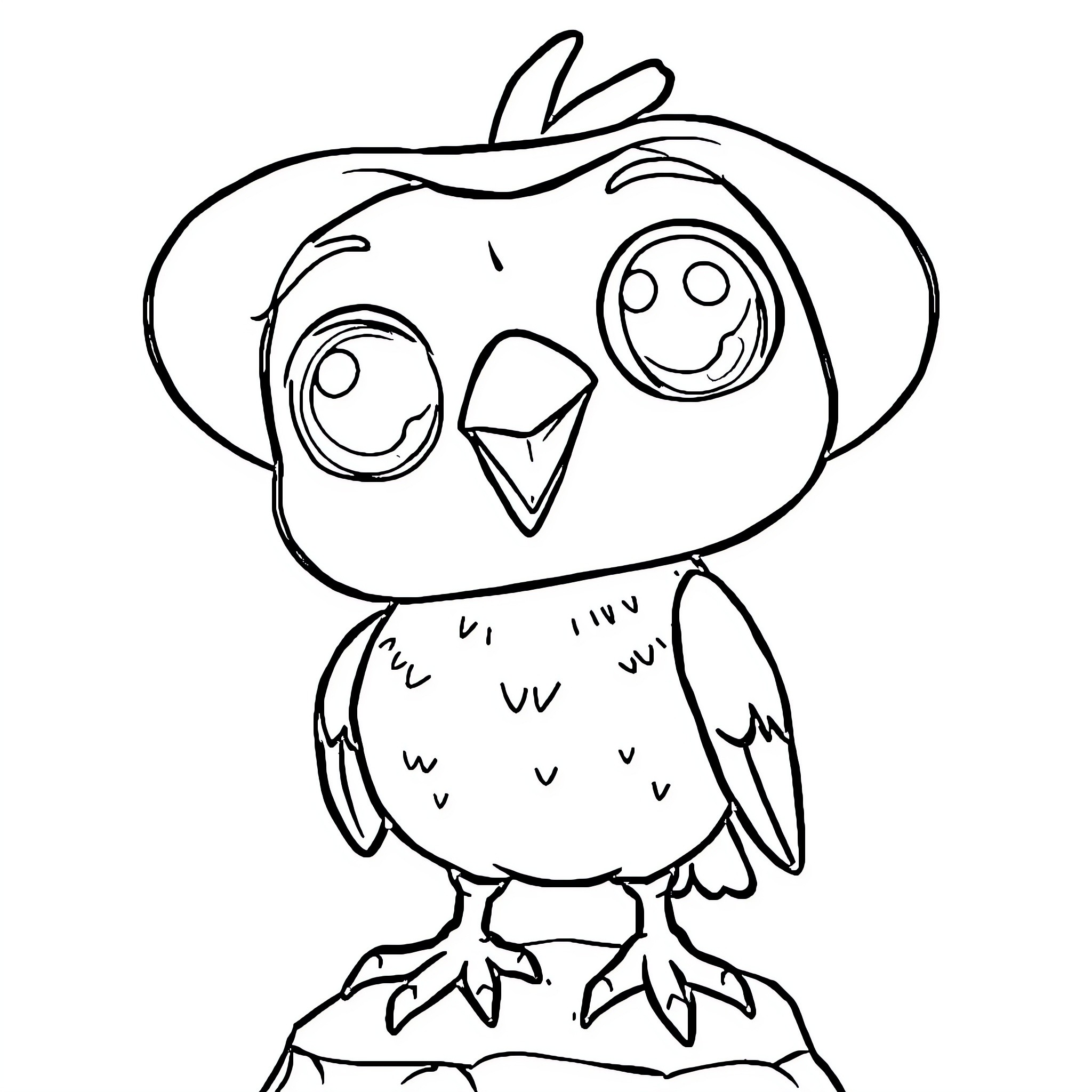Rock Wren in a Curious Pose Coloring Page (free black-and-white line drawing printable PDF for all, from beginners to advanced learners, including children, teens, adults, and seniors)