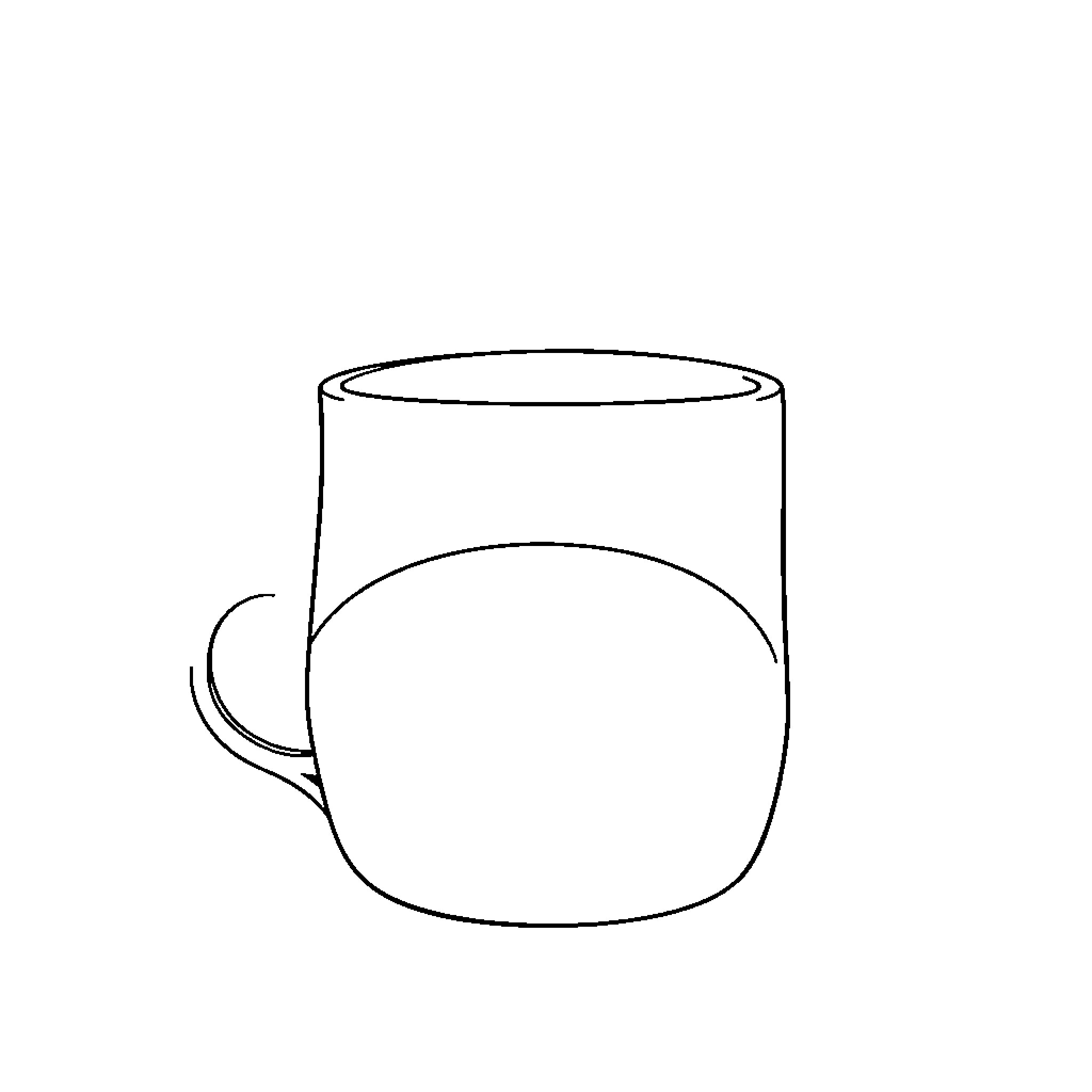 Mug with simple abstract design Coloring Page (free black-and-white line drawing printable PDF for all, from beginners to advanced learners, including children, teens, adults, and seniors)