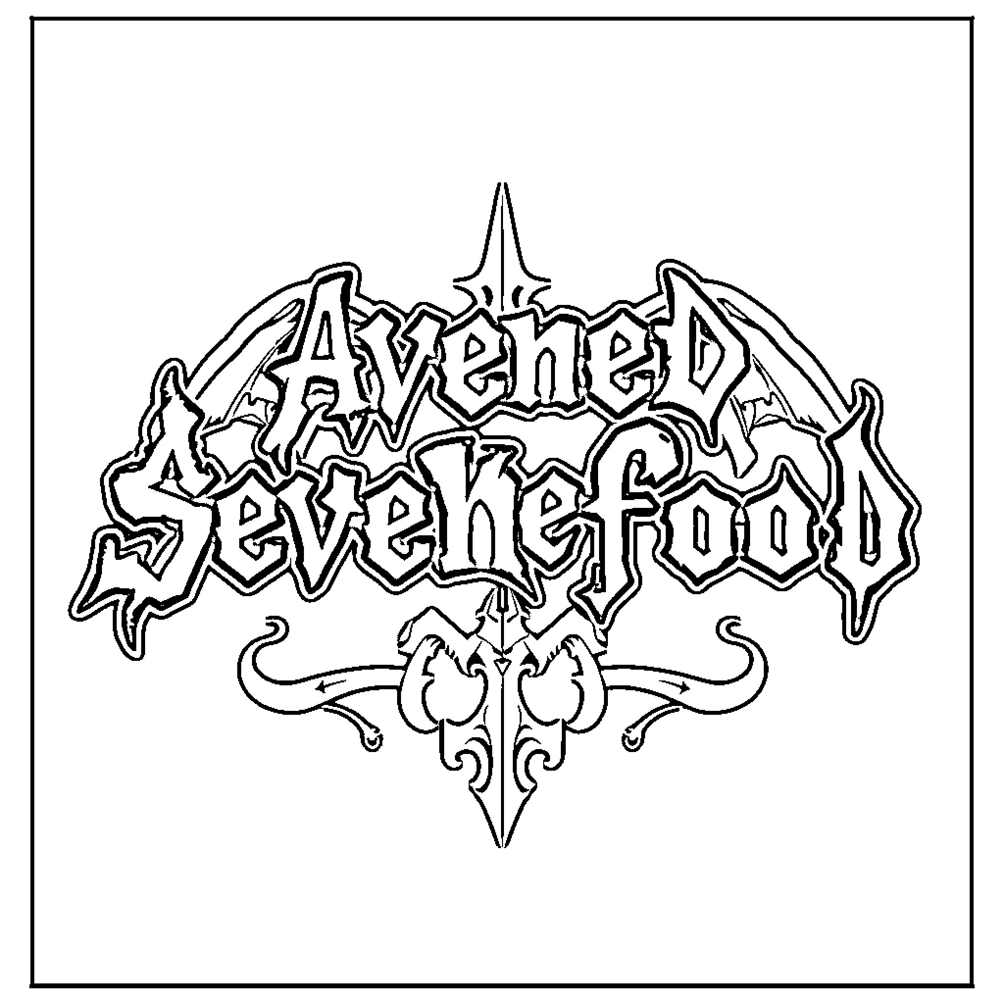 Avenged Sevenfold iconic band logo design Coloring Page (free black-and-white line drawing printable PDF for all, from beginners to advanced learners, including children, teens, adults, and seniors)