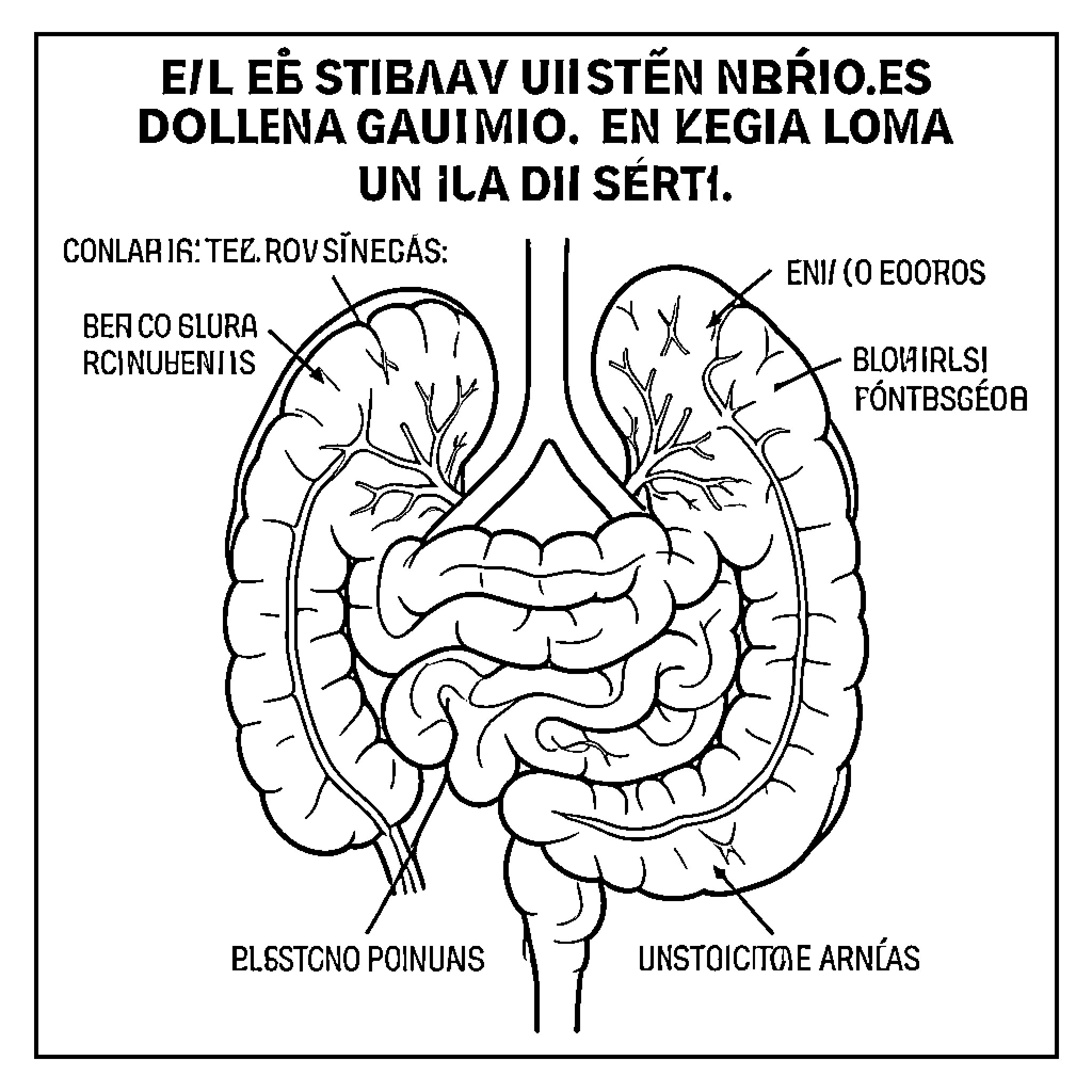 Urinary System Diagram with Anatomical Structures Coloring Page (free black-and-white line drawing printable PDF for all, from beginners to advanced learners, including children, teens, adults, and seniors)