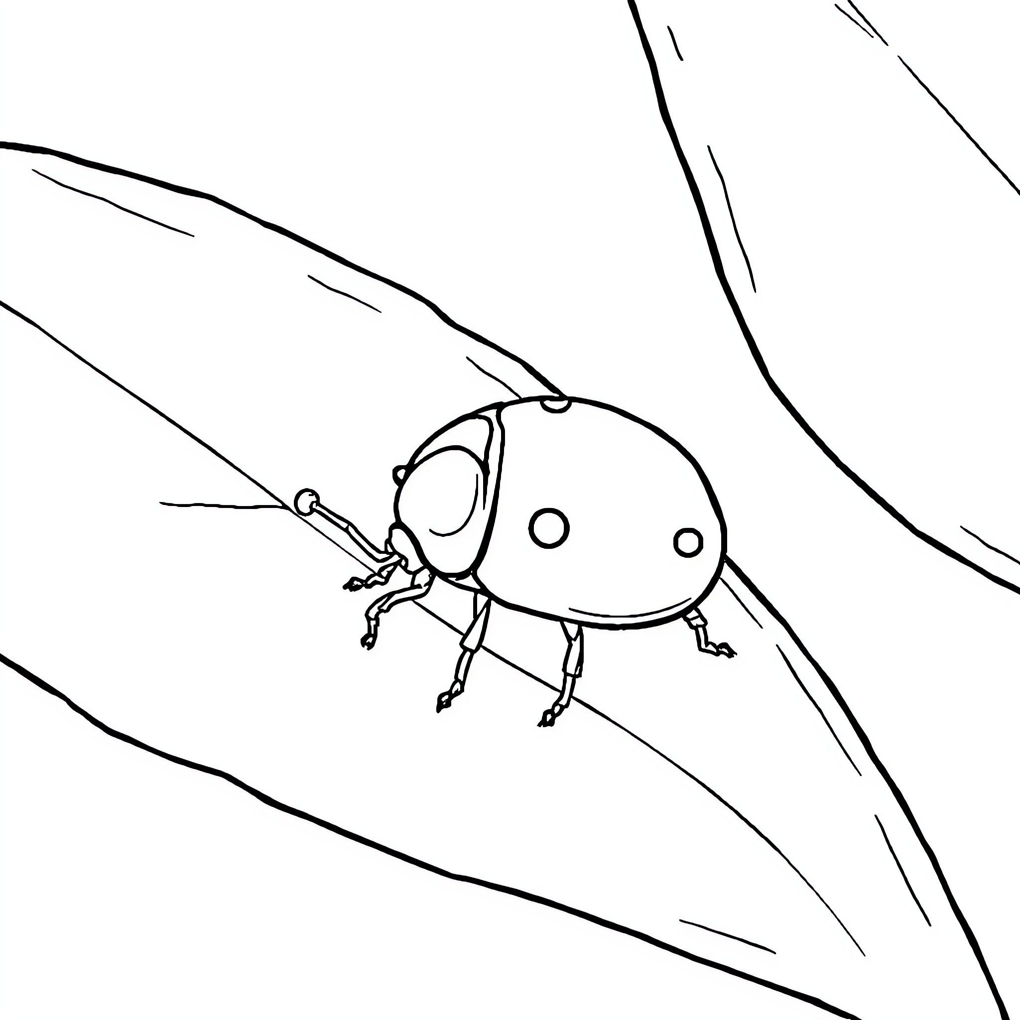 Bug climbing up the rocky terrain Coloring Page (free black-and-white line drawing printable PDF for all, from beginners to advanced learners, including children, teens, adults, and seniors)