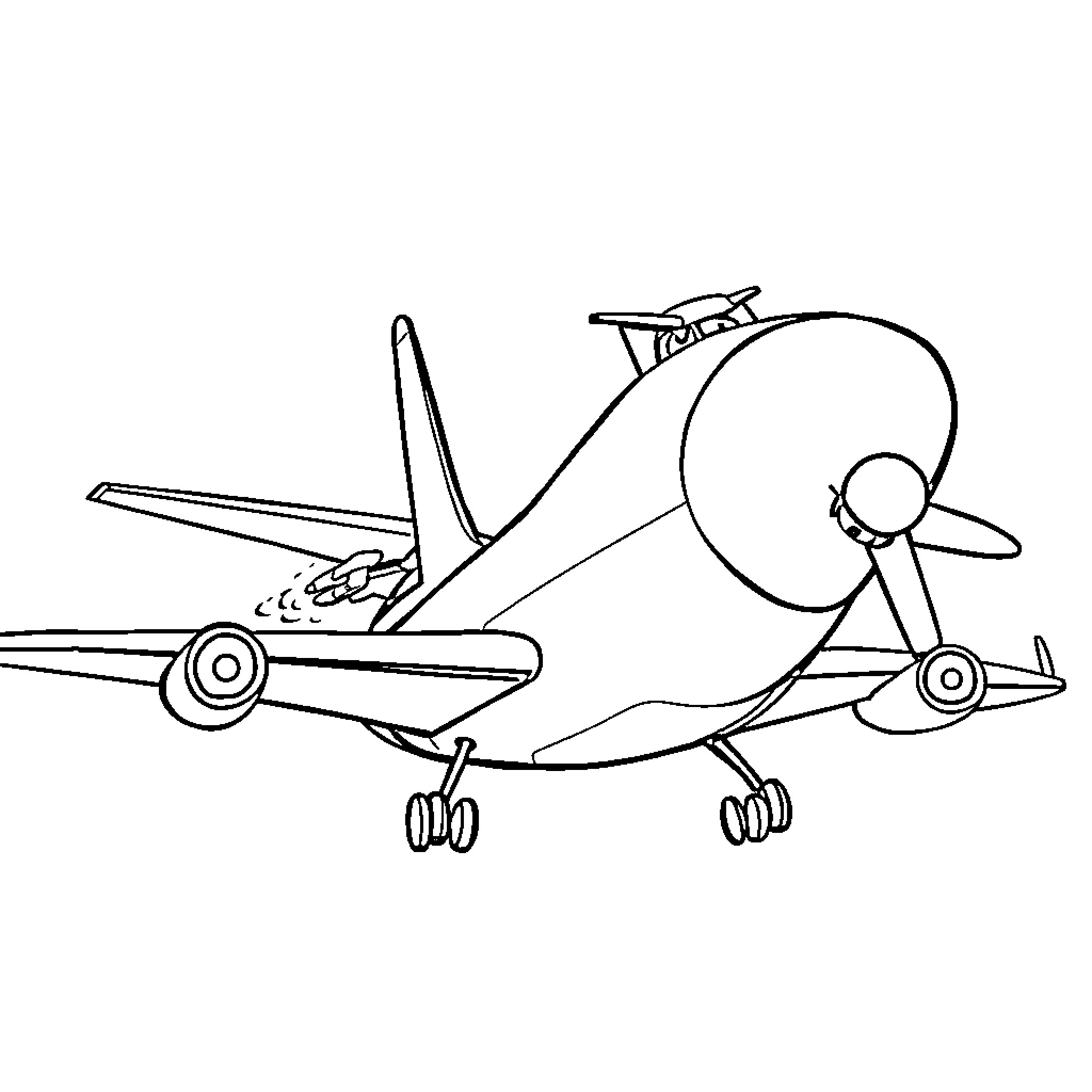 KC-135 Refueling Tanker Aircraft Line Drawing Coloring Page (free black-and-white line drawing printable PDF for all, from beginners to advanced learners, including children, teens, adults, and seniors)