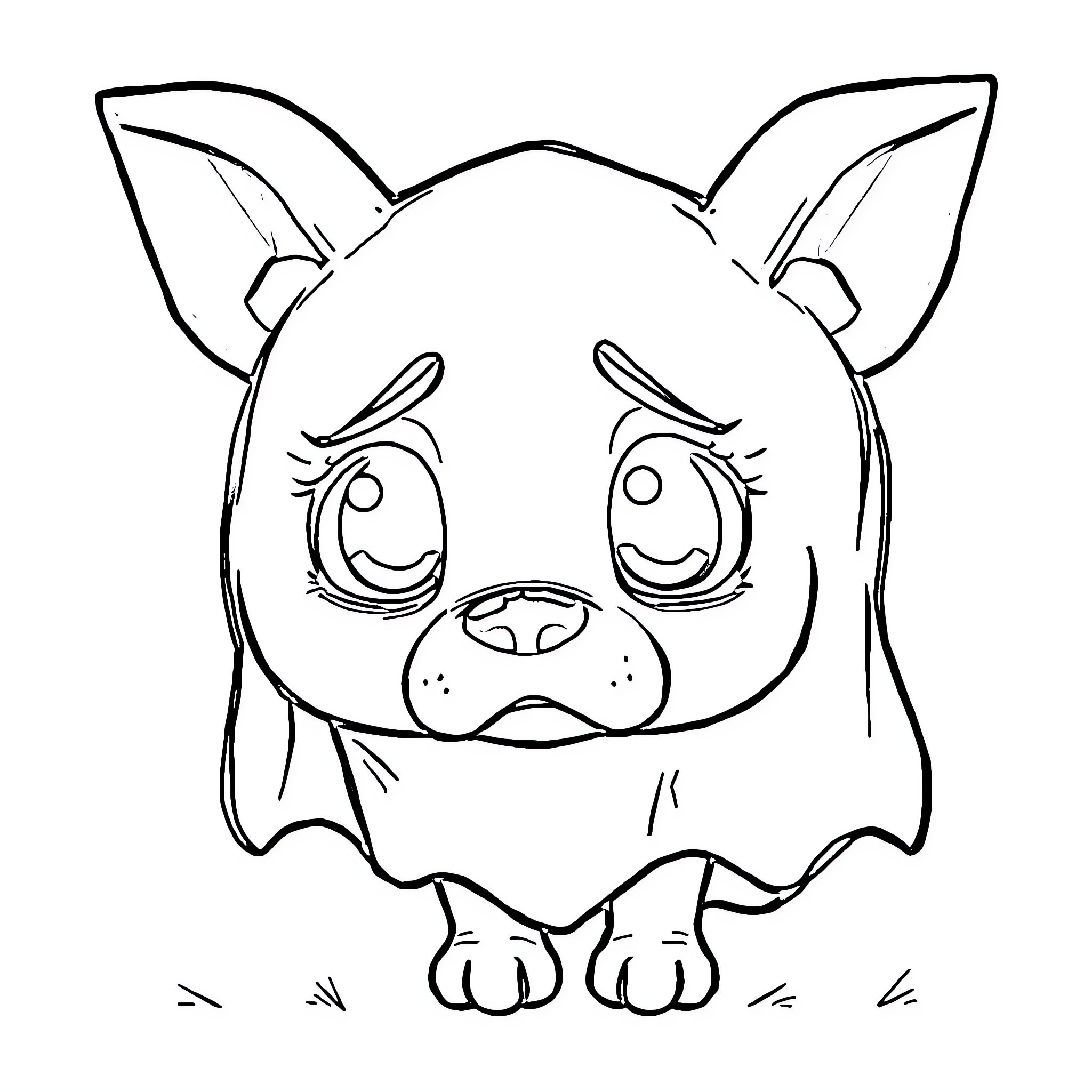 Girl Coloring a Cute Puppy Drawing Coloring Page (free black-and-white line drawing printable PDF for all, from beginners to advanced learners, including children, teens, adults, and seniors)