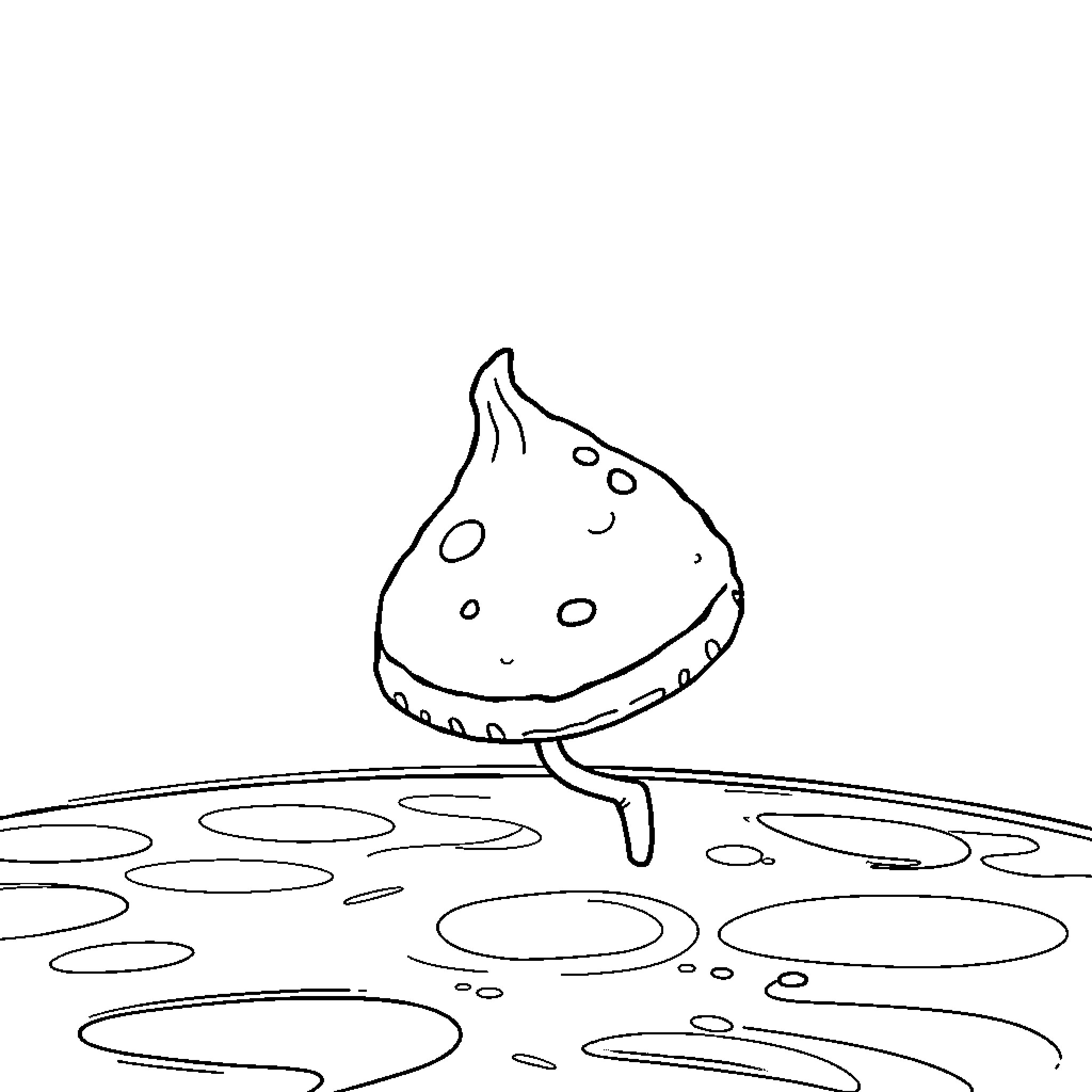 Vanilla Cookie exploring the magical landscape Coloring Page (free black-and-white line drawing printable PDF for all, from beginners to advanced learners, including children, teens, adults, and seniors)