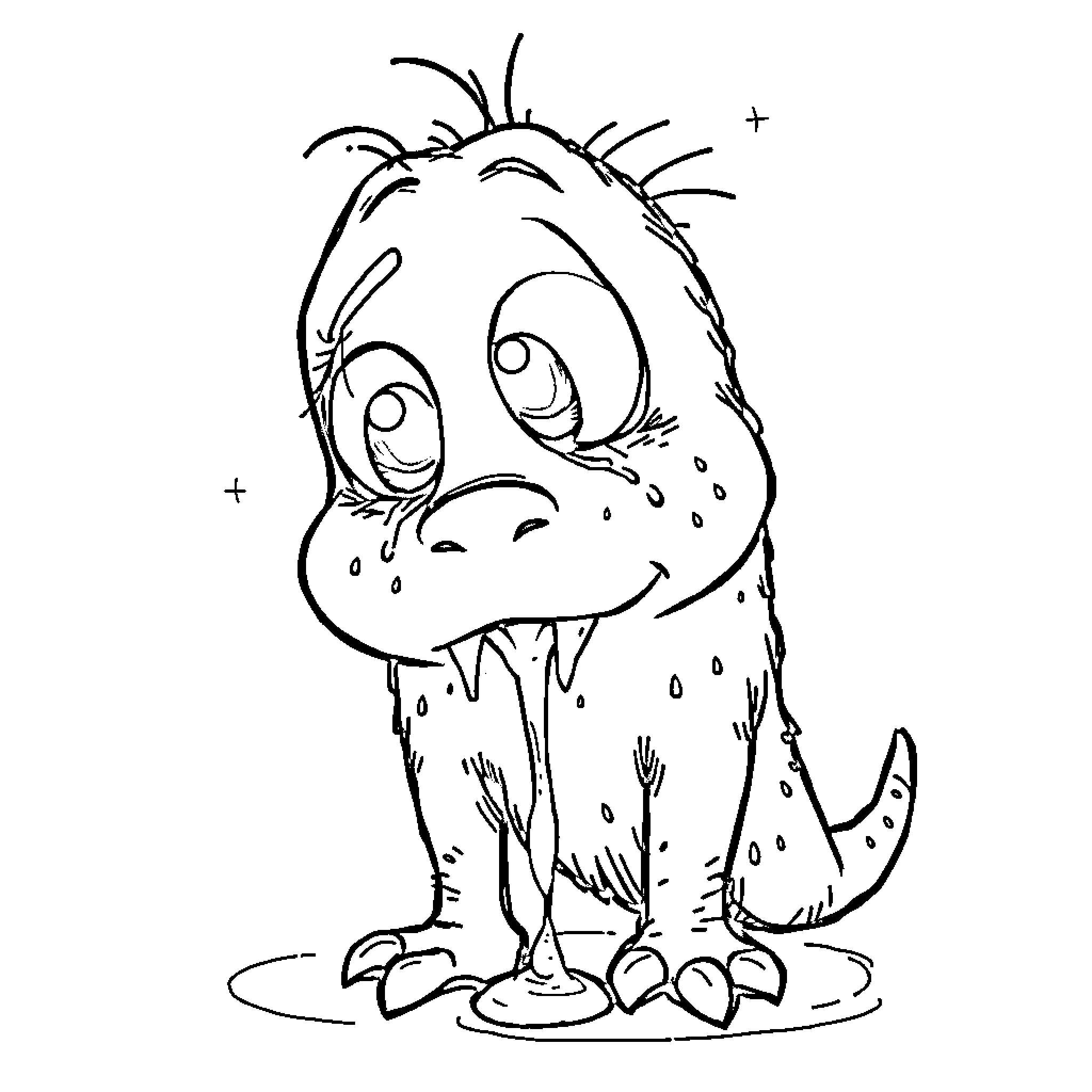 Bluey's Silly Pup Adventure Coloring Page (free black-and-white line drawing printable PDF for all, from beginners to advanced learners, including children, teens, adults, and seniors)