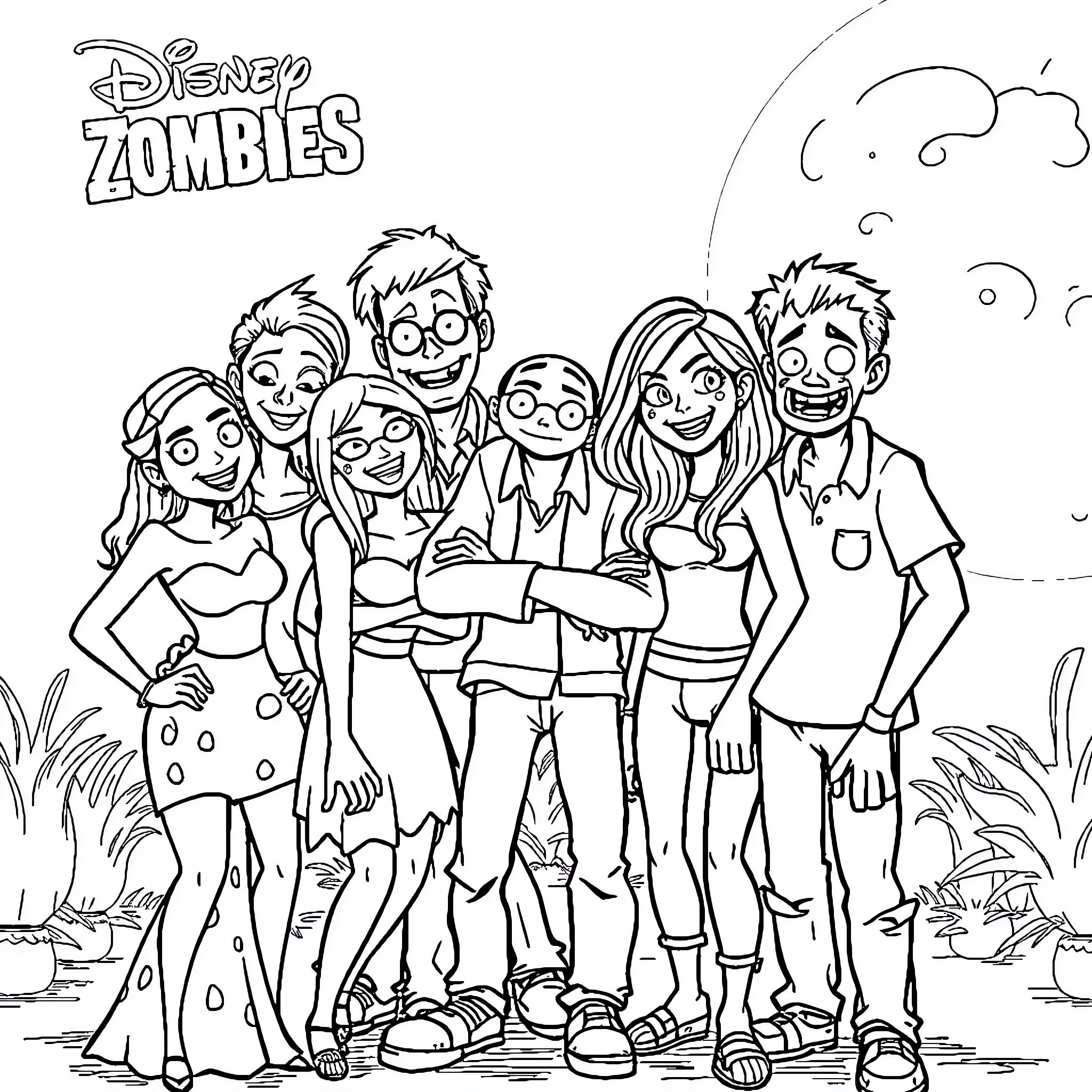 Best Disney Zombies Coloring Pages Free Printable PDF 