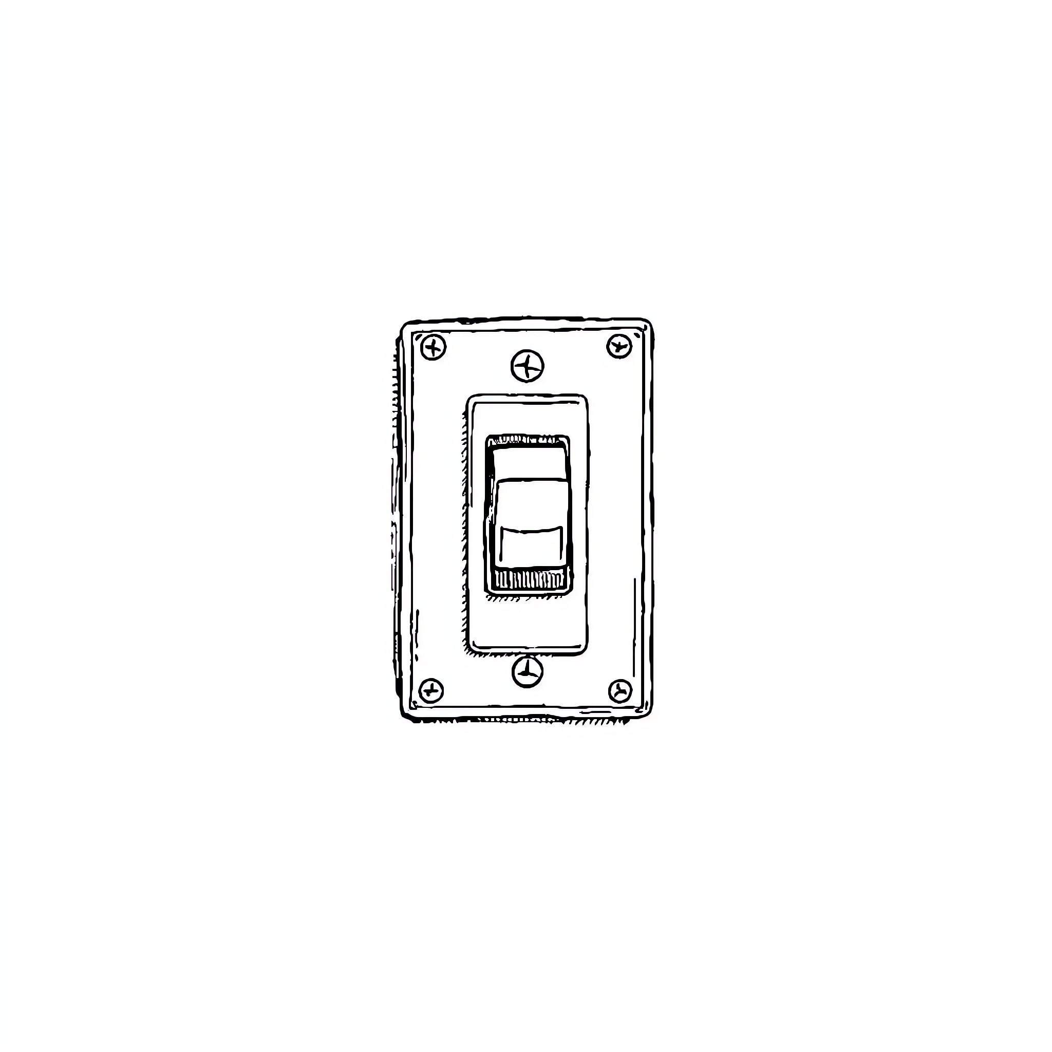 Switch for controlling electrical device Coloring Page (free black-and-white line drawing printable PDF for all, from beginners to advanced learners, including children, teens, adults, and seniors)