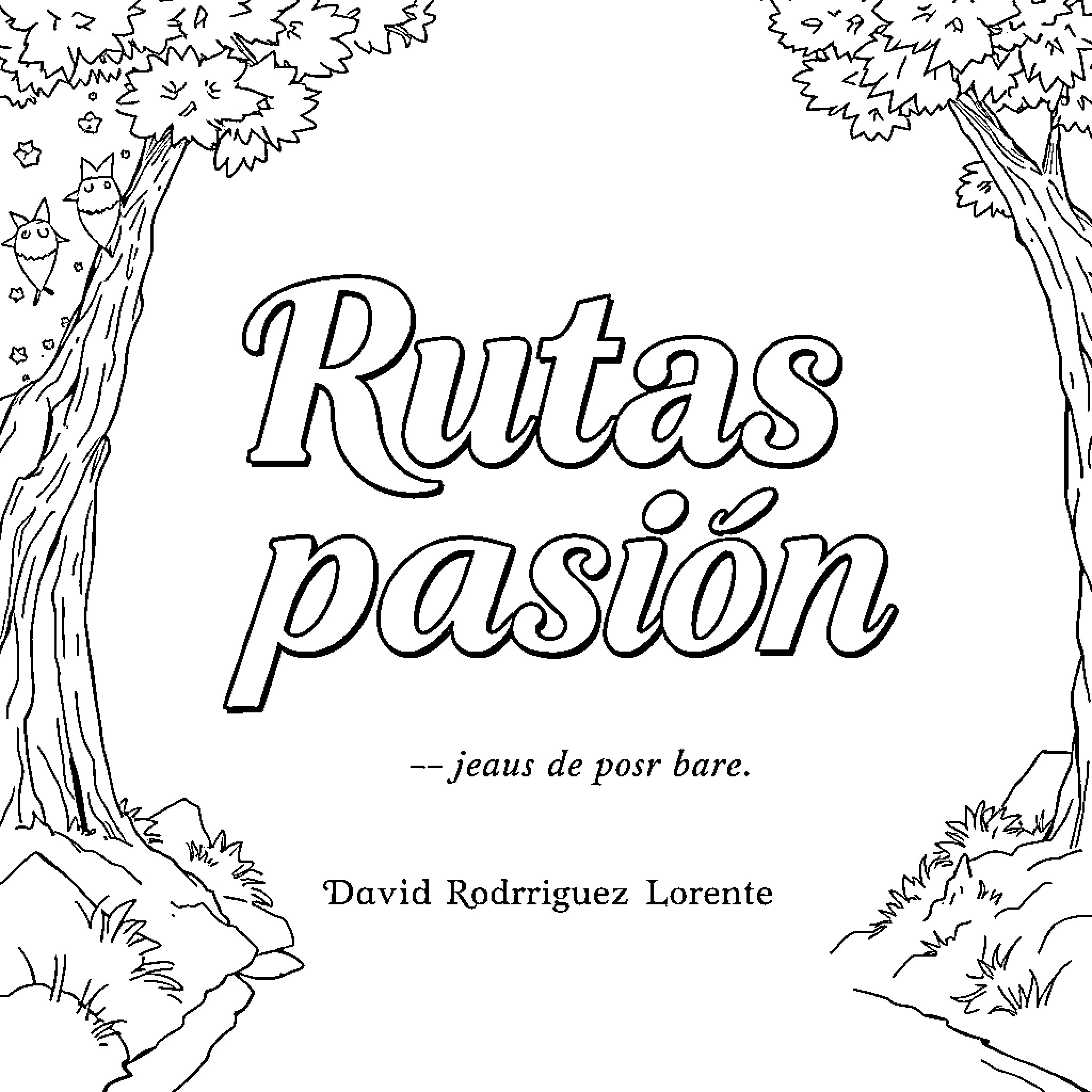 Rutas passion - jeaus de posr bare Coloring Page (free black-and-white line drawing printable PDF for all, from beginners to advanced learners, including children, teens, adults, and seniors)