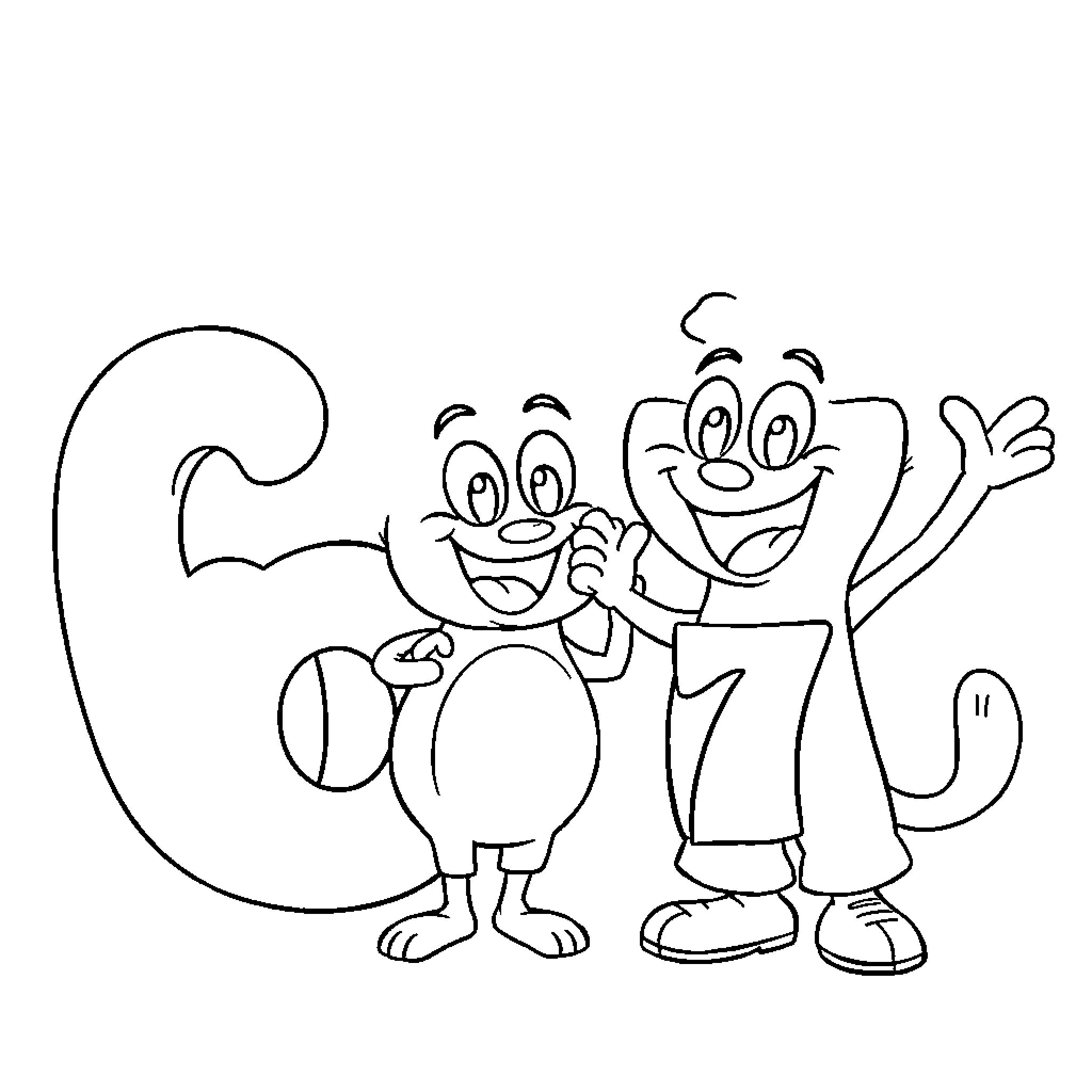 Bluey and friends having fun together Coloring Page (free black-and-white line drawing printable PDF for all, from beginners to advanced learners, including children, teens, adults, and seniors)