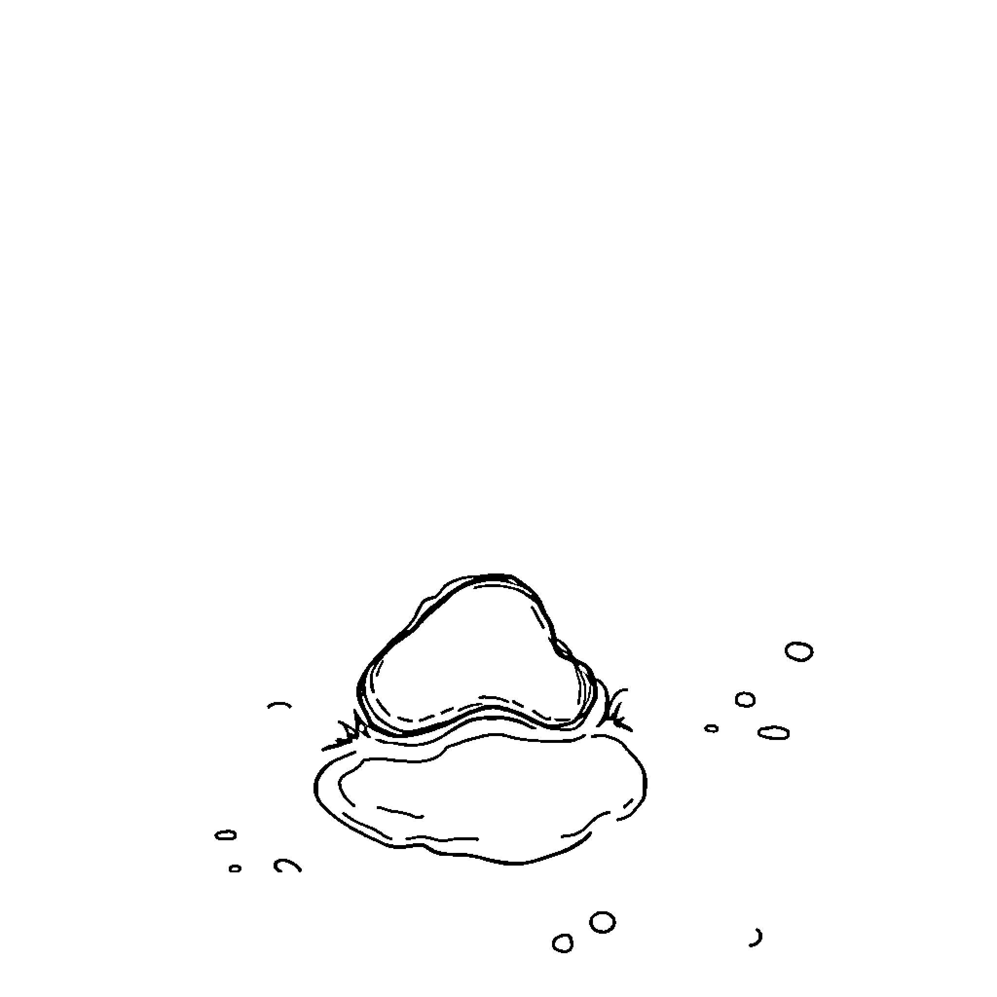 Paw Print Forming in Sand Coloring Page (free black-and-white line drawing printable PDF for all, from beginners to advanced learners, including children, teens, adults, and seniors)