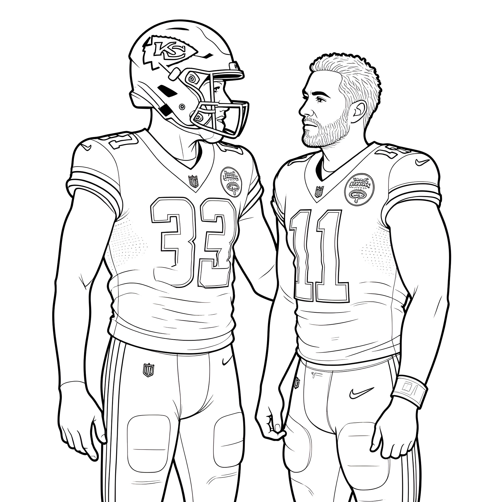 1 Best Travis Kelce Coloring Pages (Free Printable PDFs)