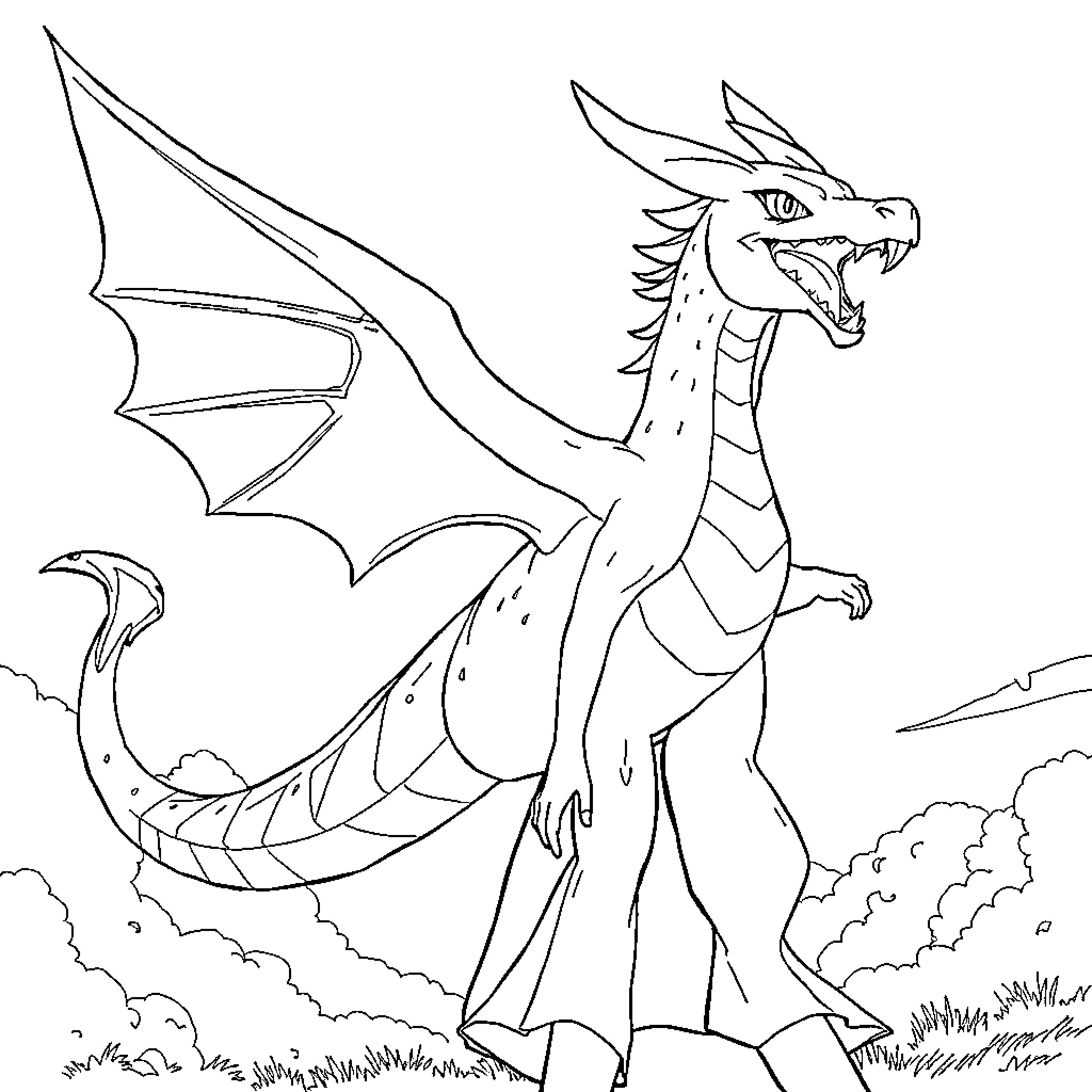 Taylor Swift flying with a mythical dragon Coloring Page (free black-and-white line drawing printable PDF for all, from beginners to advanced learners, including children, teens, adults, and seniors)