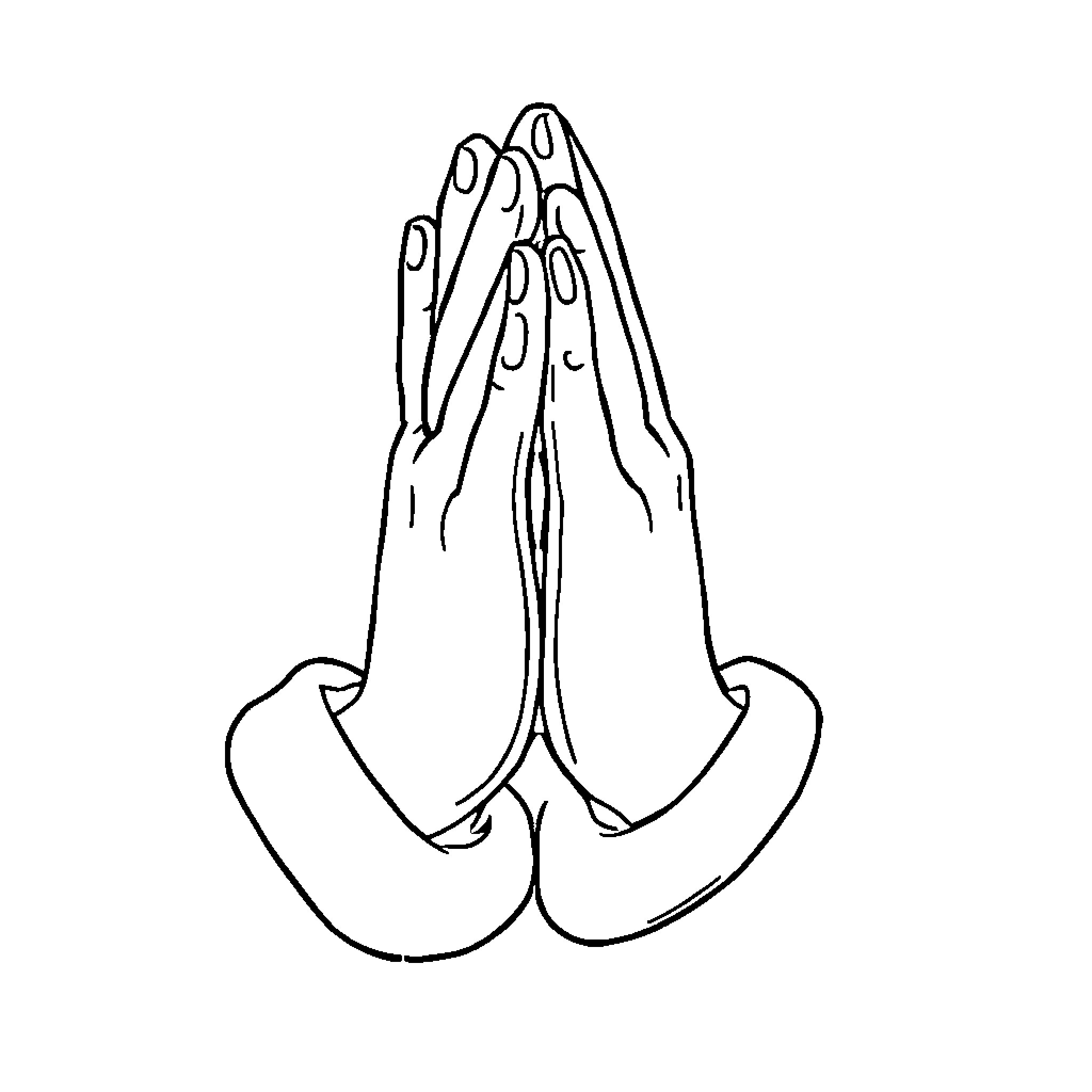 Biscuit praying hands with polka dots Coloring Page (free black-and-white line drawing printable PDF for all, from beginners to advanced learners, including children, teens, adults, and seniors)
