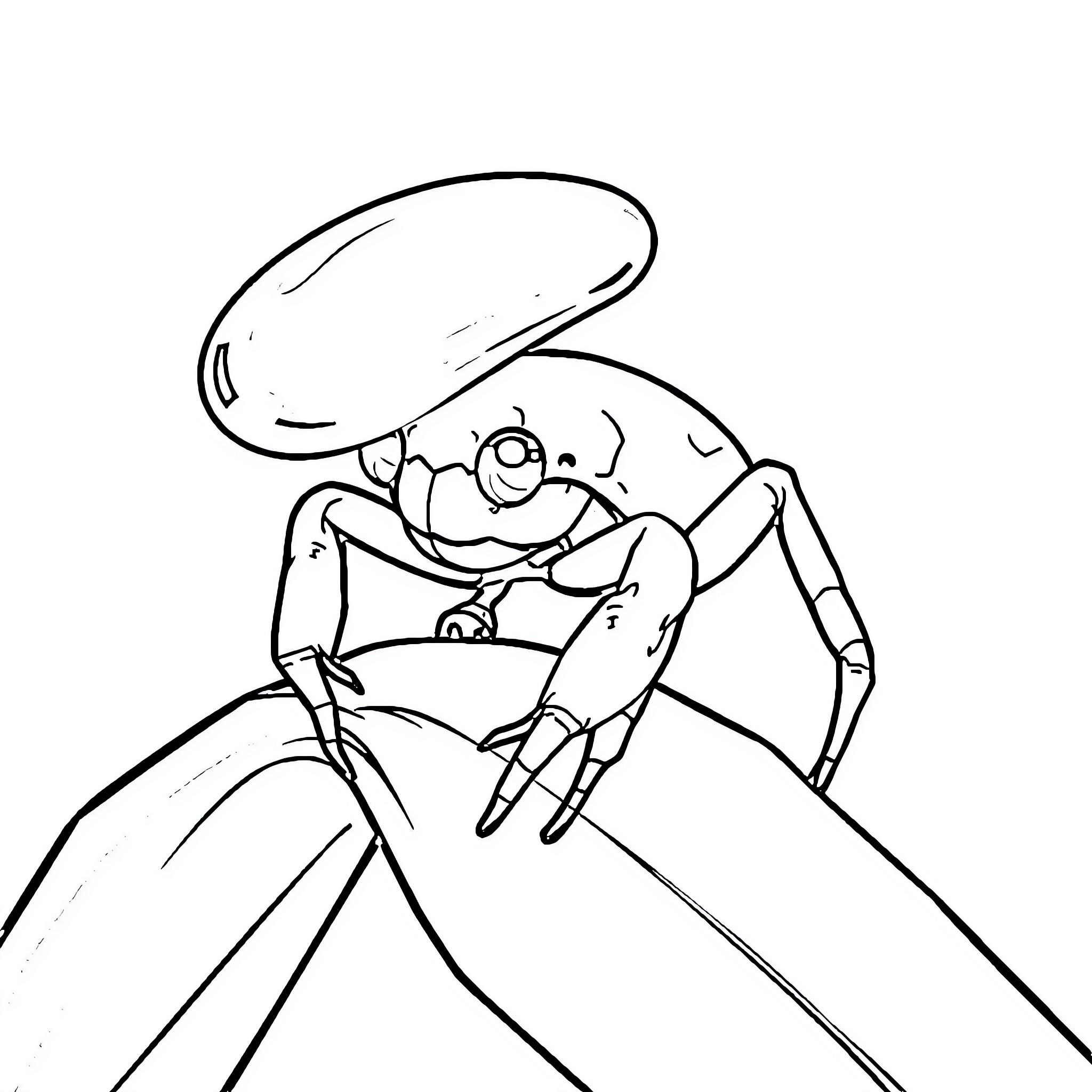 Spider racing swiftly on a motorcycle Coloring Page (free black-and-white line drawing printable PDF for all, from beginners to advanced learners, including children, teens, adults, and seniors)