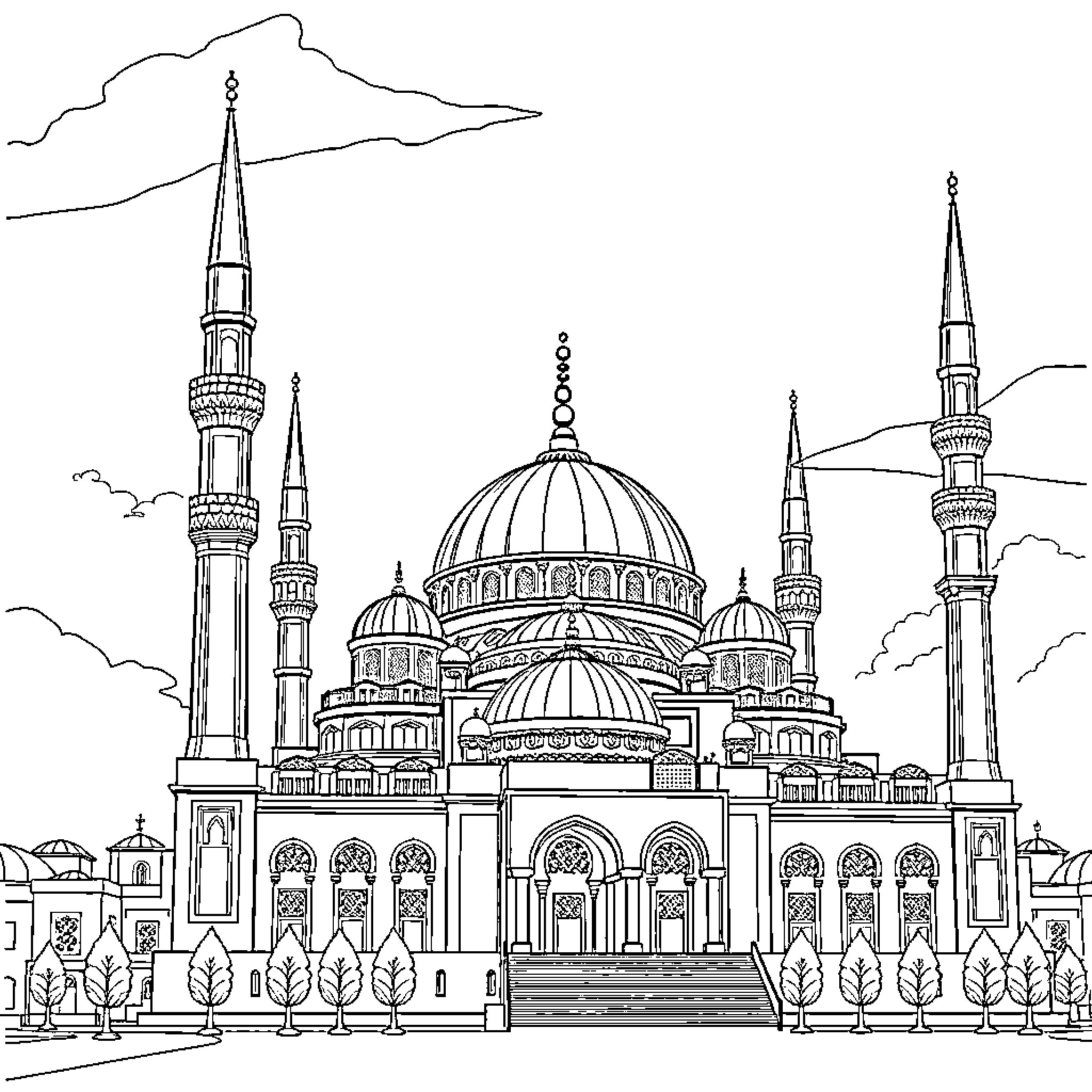 Best Mosque Coloring Pages (Free Printable PDF)