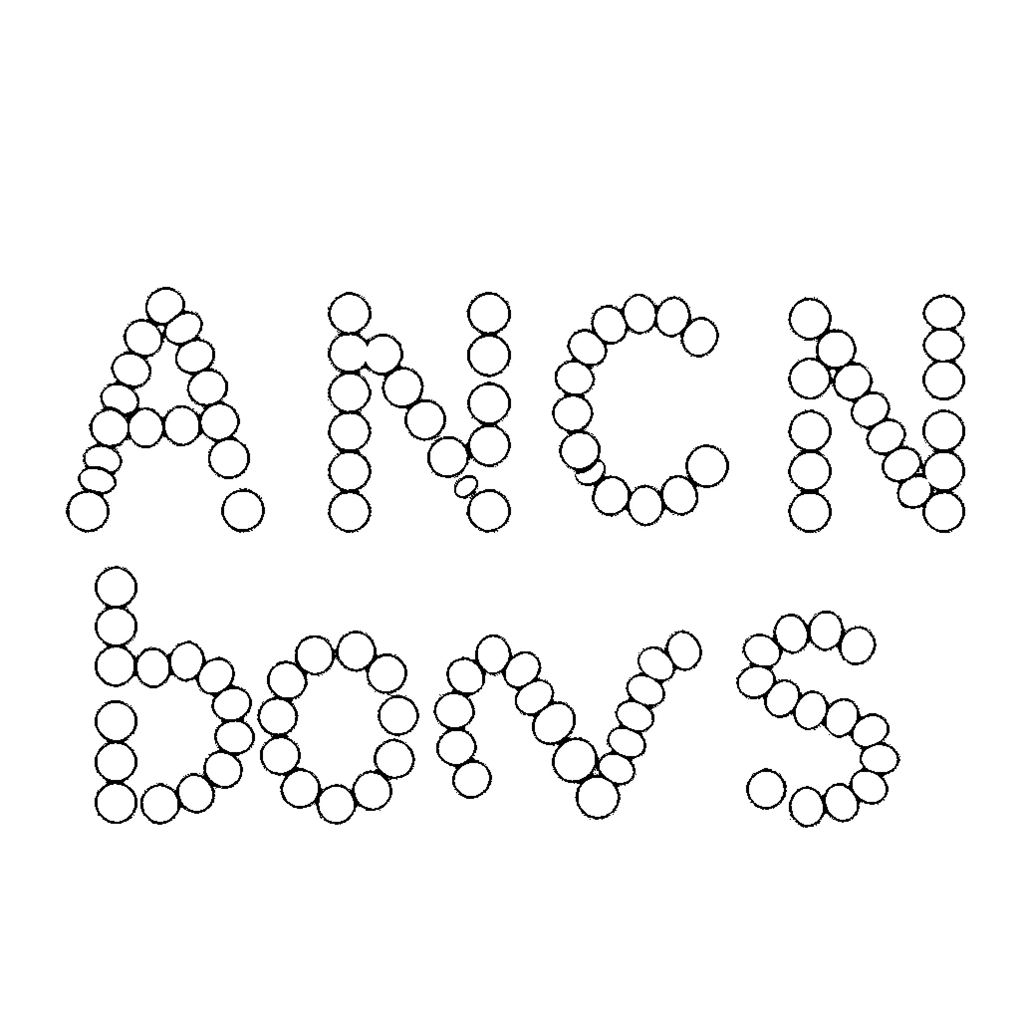 Alphabet Formed by Circular Shapes Coloring Page (free black-and-white line drawing printable PDF for all, from beginners to advanced learners, including children, teens, adults, and seniors)