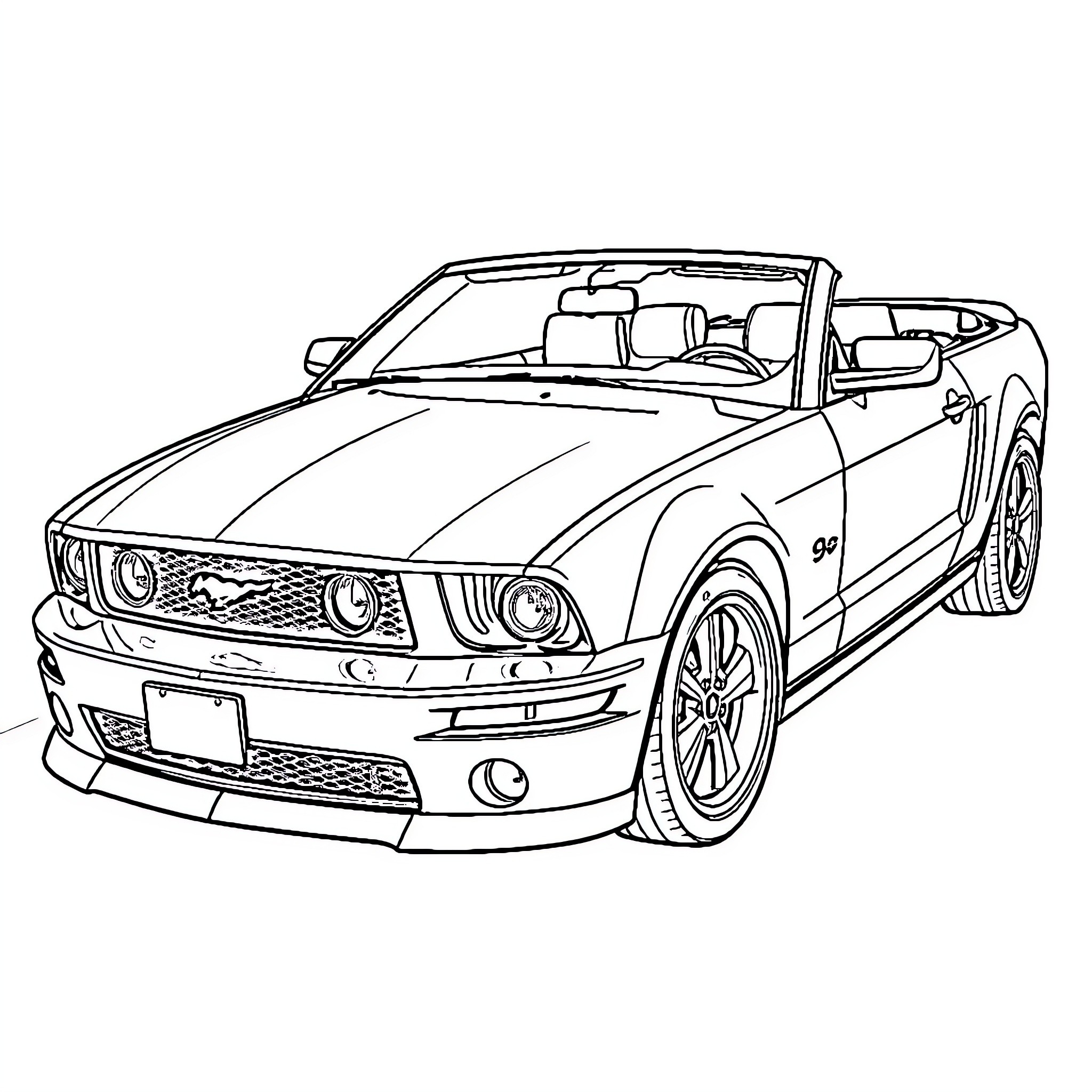 32 Best Ford Mustang Coloring Pages (Free Printable PDFs)