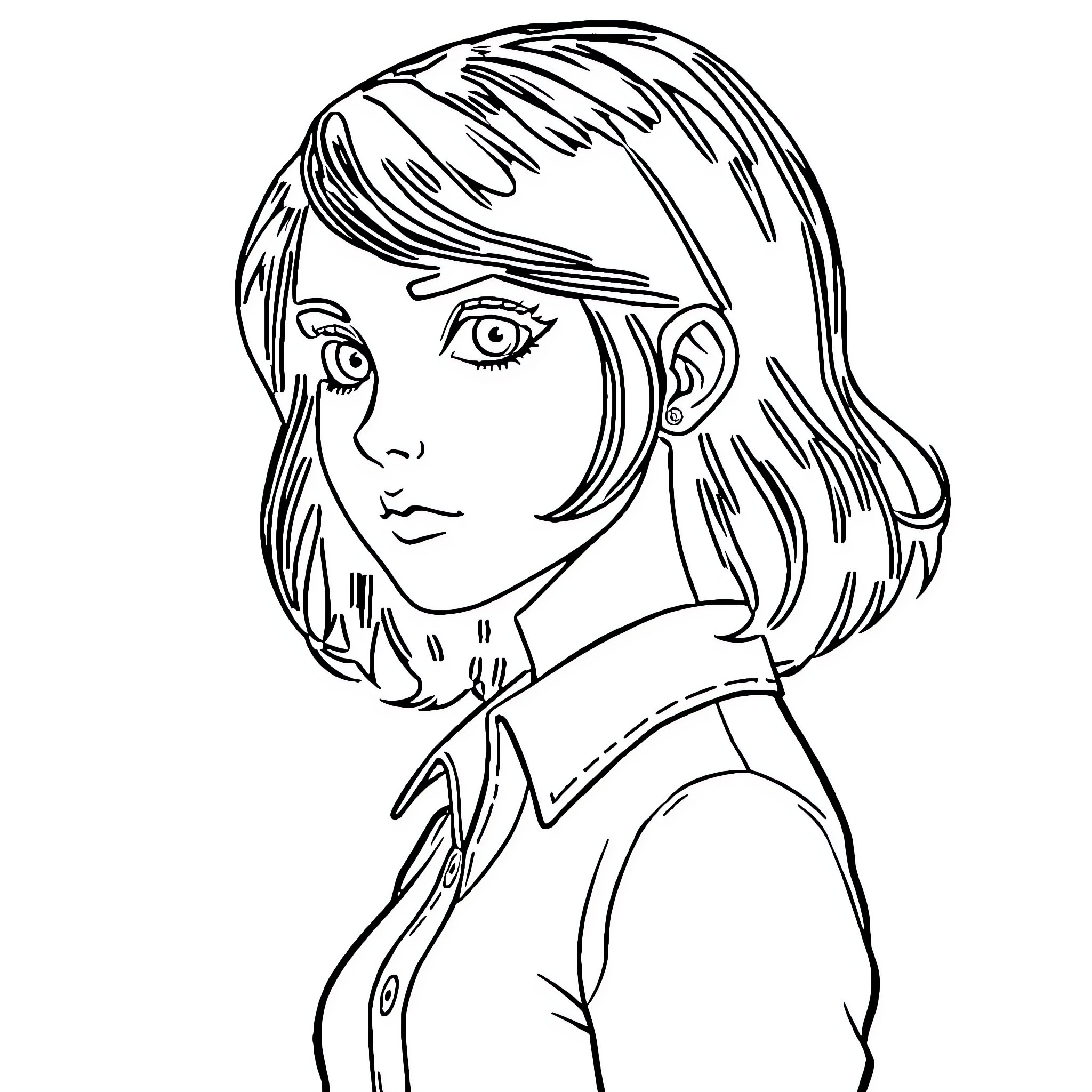 Eleven Pensive Figure in Contemplative Pose Coloring Page (free black-and-white line drawing printable PDF for all, from beginners to advanced learners, including children, teens, adults, and seniors)
