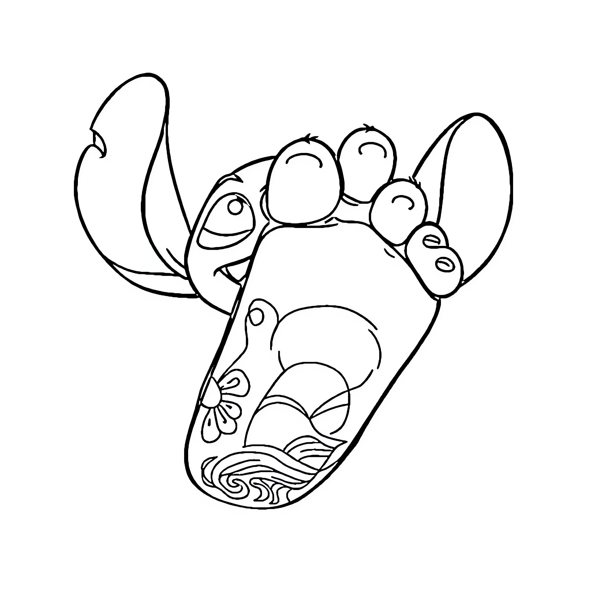 Lilo And Stitch Having Fun Together Coloring Page (free black-and-white line drawing printable PDF for all, from beginners to advanced learners, including children, teens, adults, and seniors)