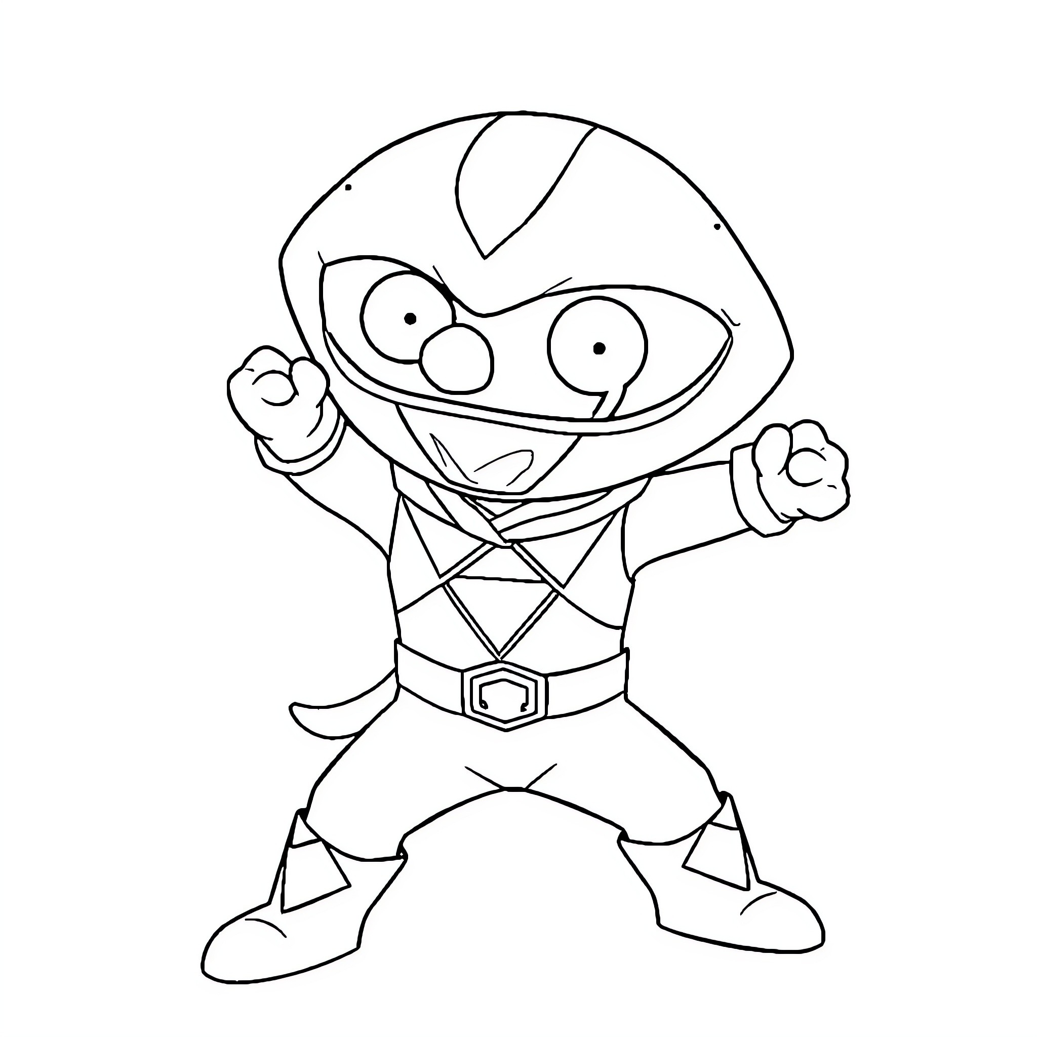 Stewie Griffin in a funny superhero pose Coloring Page (free black-and-white line drawing printable PDF for all, from beginners to advanced learners, including children, teens, adults, and seniors)