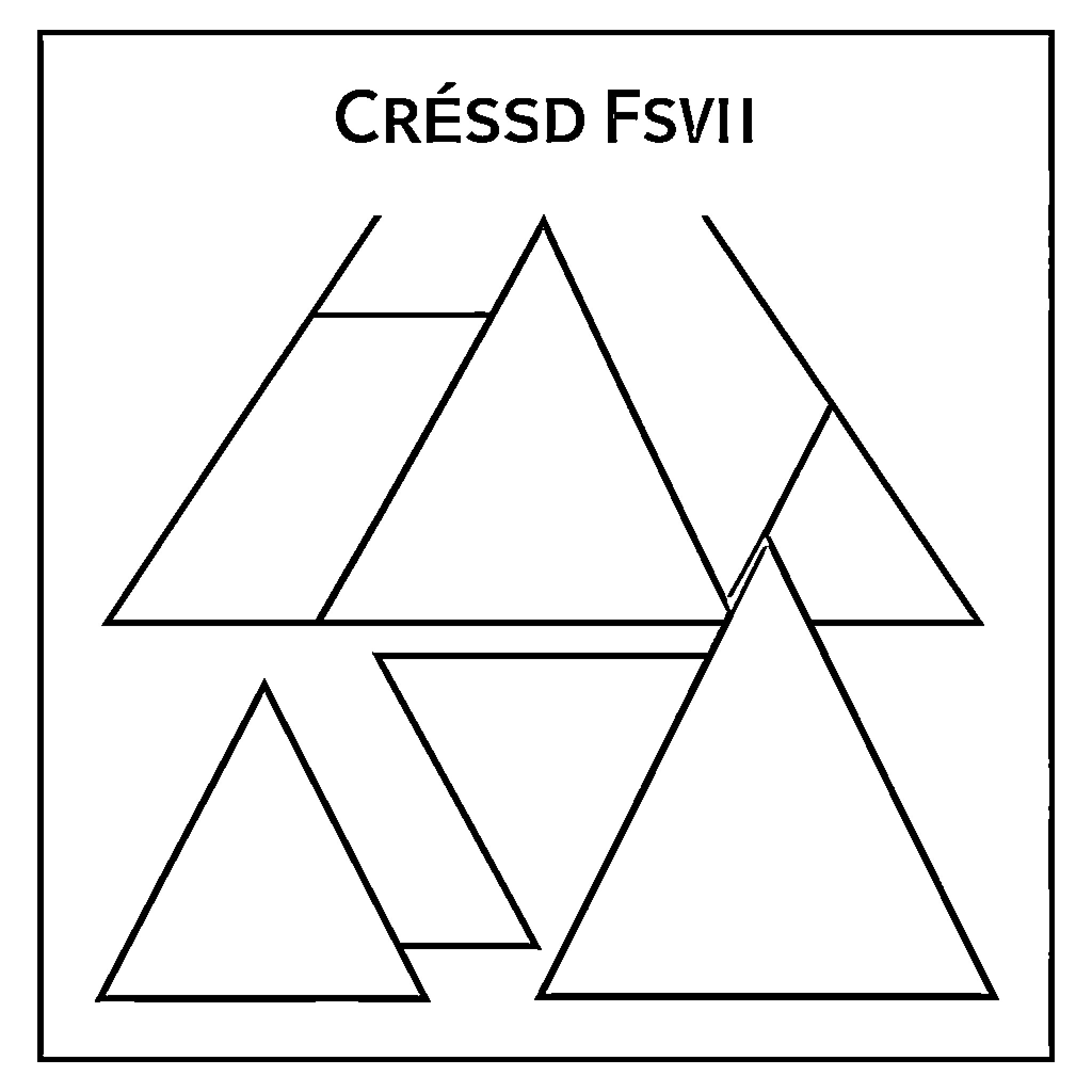 Triangle shapes arranged in a geometric pattern Coloring Page (free black-and-white line drawing printable PDF for all, from beginners to advanced learners, including children, teens, adults, and seniors)