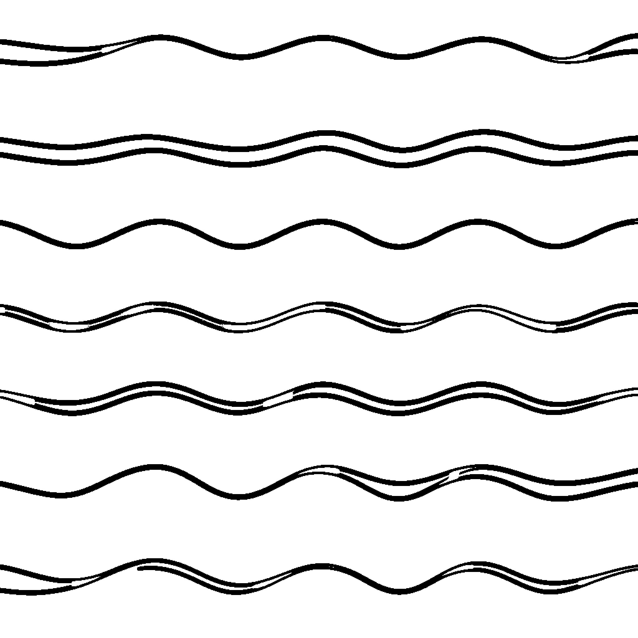 Wavy Lines of Different Patterns Coloring Page (free black-and-white line drawing printable PDF for all, from beginners to advanced learners, including children, teens, adults, and seniors)