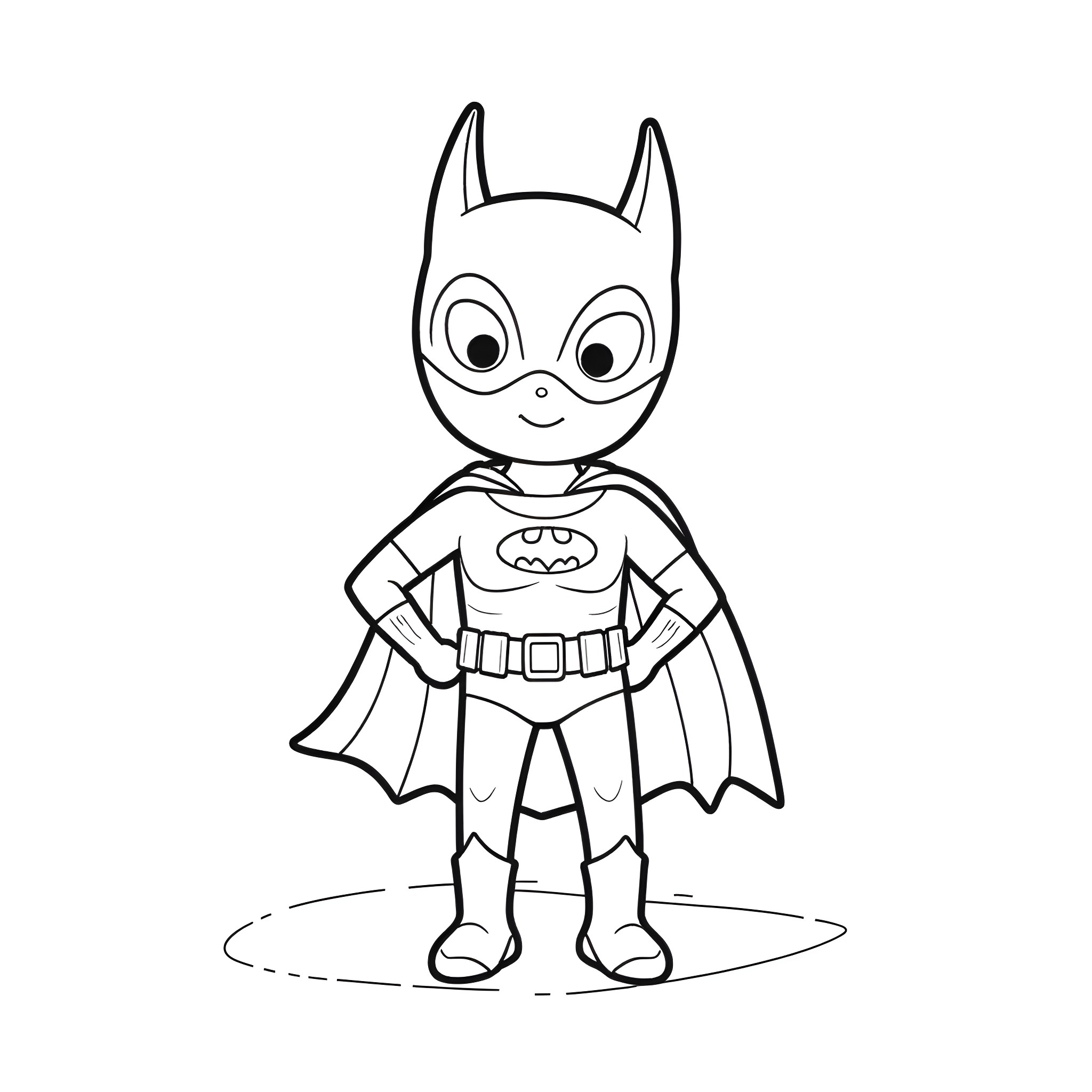 Bluey as a Superhero Coloring Page (free black-and-white line drawing printable PDF for all, from beginners to advanced learners, including children, teens, adults, and seniors)