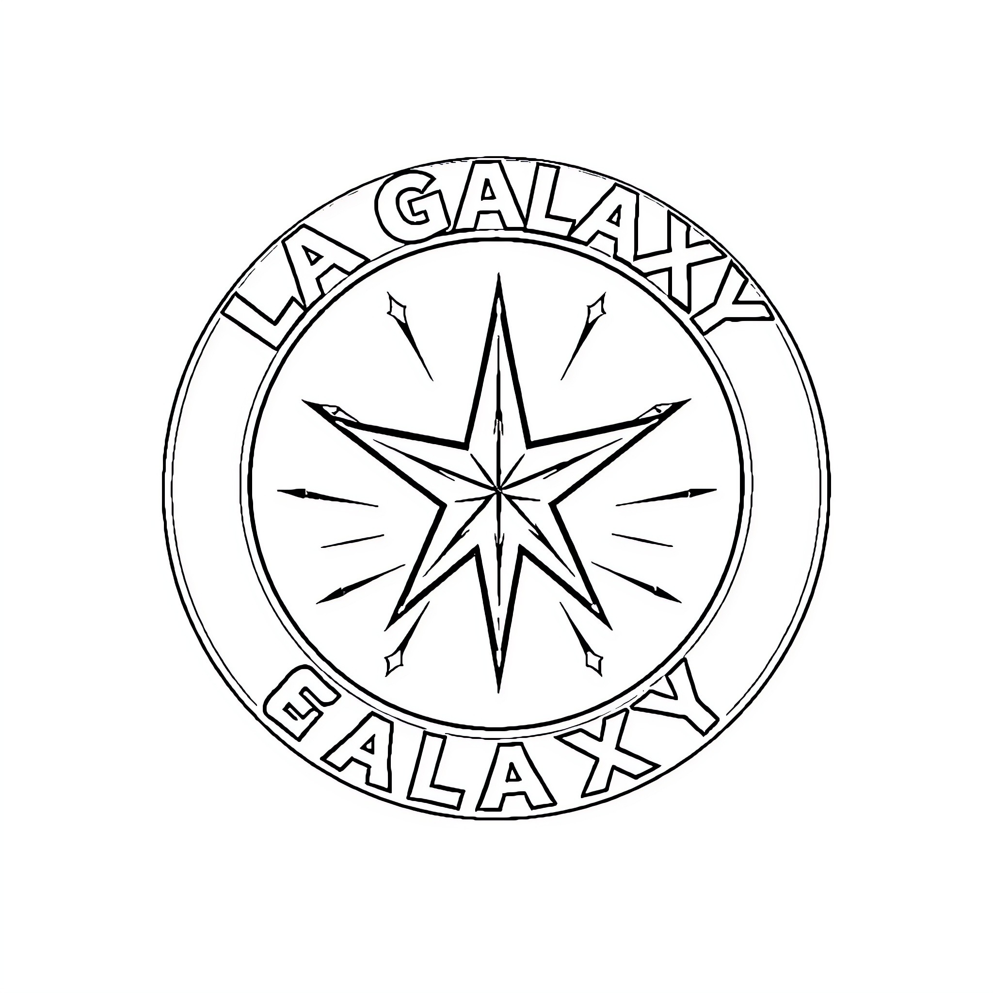 Galaxy star badge icon Coloring Page (free black-and-white line drawing printable PDF for all, from beginners to advanced learners, including children, teens, adults, and seniors)
