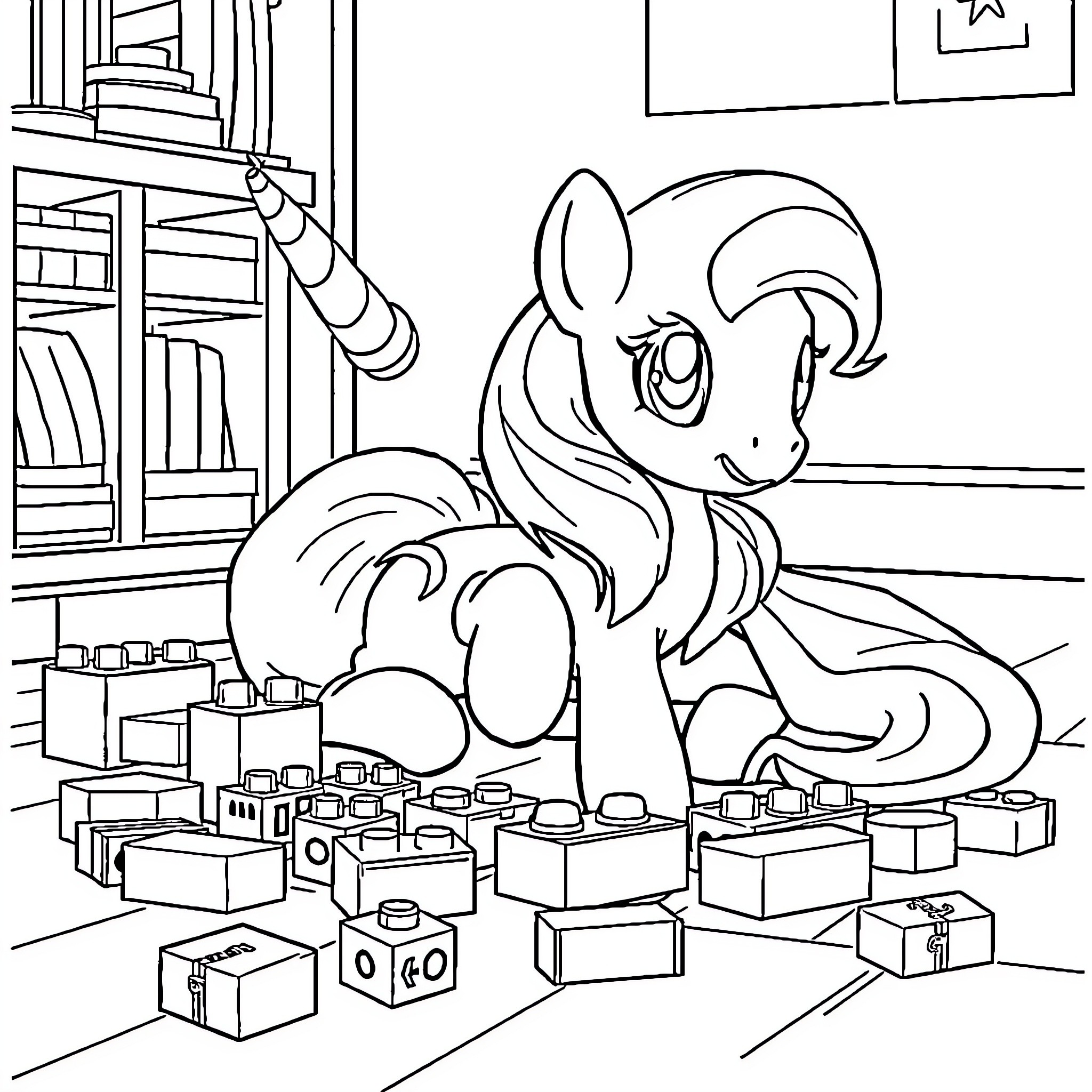 Vaporeon enjoying a cozy book nook Coloring Page (free black-and-white line drawing printable PDF for all, from beginners to advanced learners, including children, teens, adults, and seniors)