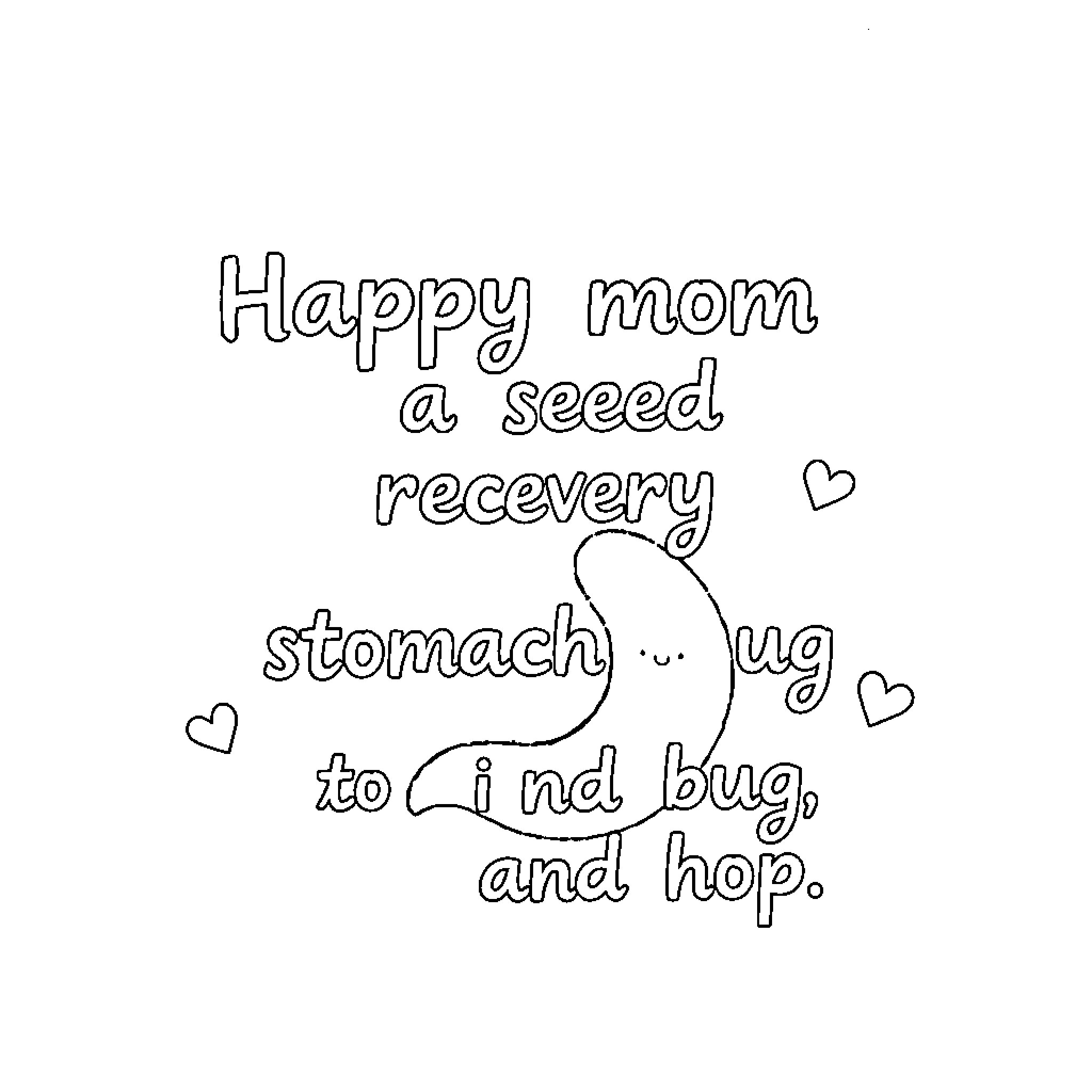 Get Well Soon: Encouraging recovery with a hug Coloring Page (free black-and-white line drawing printable PDF for all, from beginners to advanced learners, including children, teens, adults, and seniors)