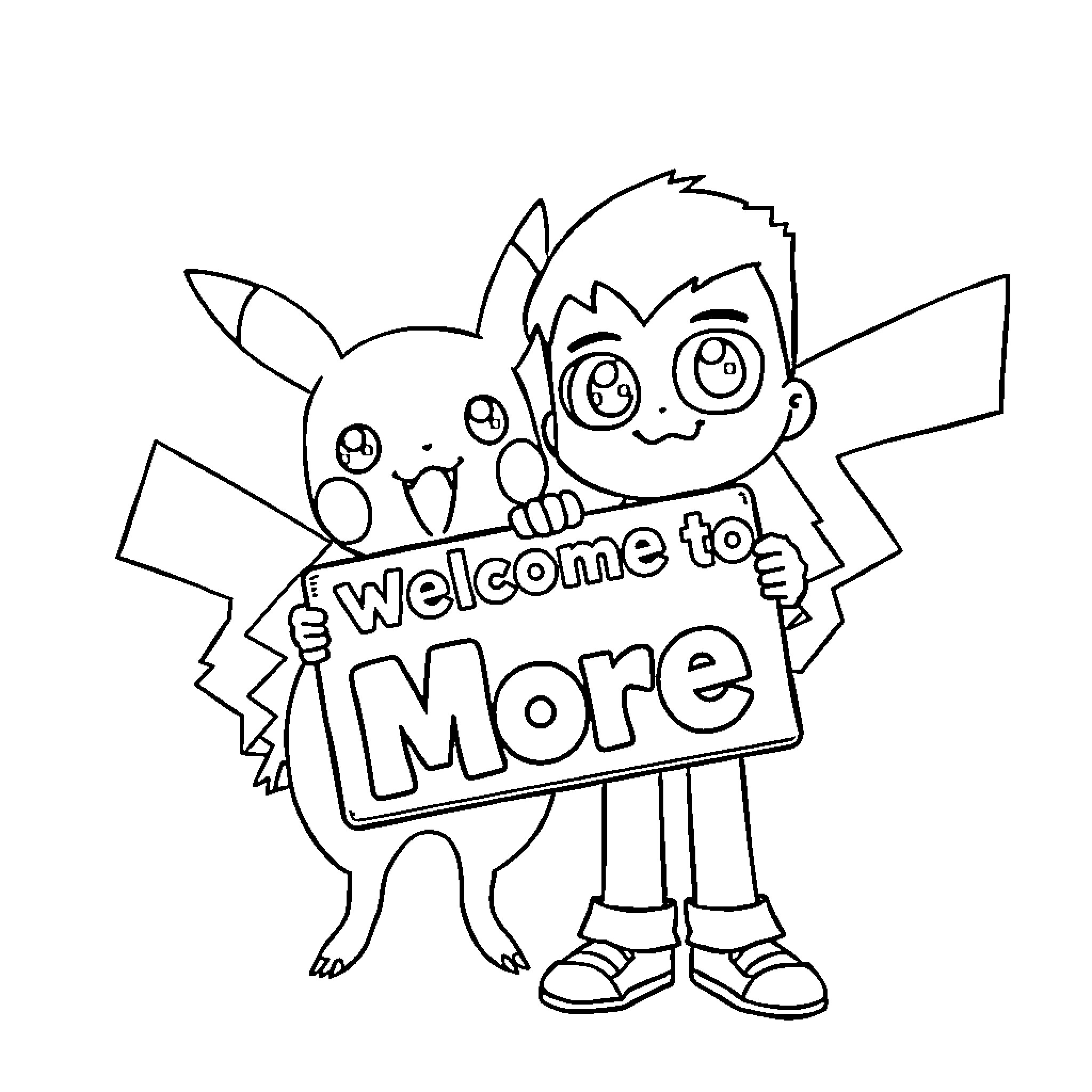 Ben 10 welcomes fans with enthusiasm Coloring Page (free black-and-white line drawing printable PDF for all, from beginners to advanced learners, including children, teens, adults, and seniors)