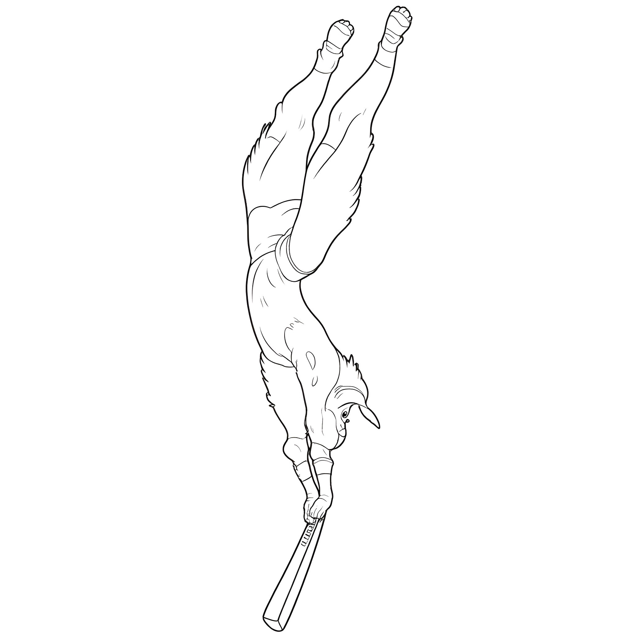 Dog leaping over hurdle in athletic competition Coloring Page (free black-and-white line drawing printable PDF for all, from beginners to advanced learners, including children, teens, adults, and seniors)