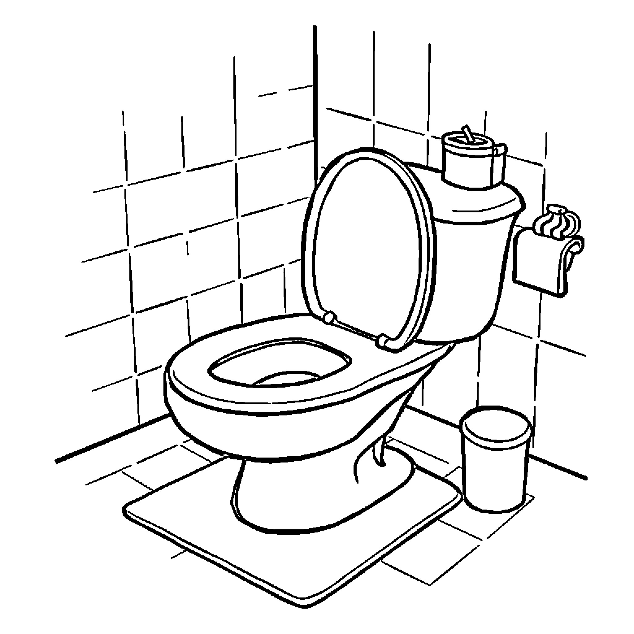 Skibidi Toilet: Funny Bathroom Humor Coloring Page (free black-and-white line drawing printable PDF for all, from beginners to advanced learners, including children, teens, adults, and seniors)