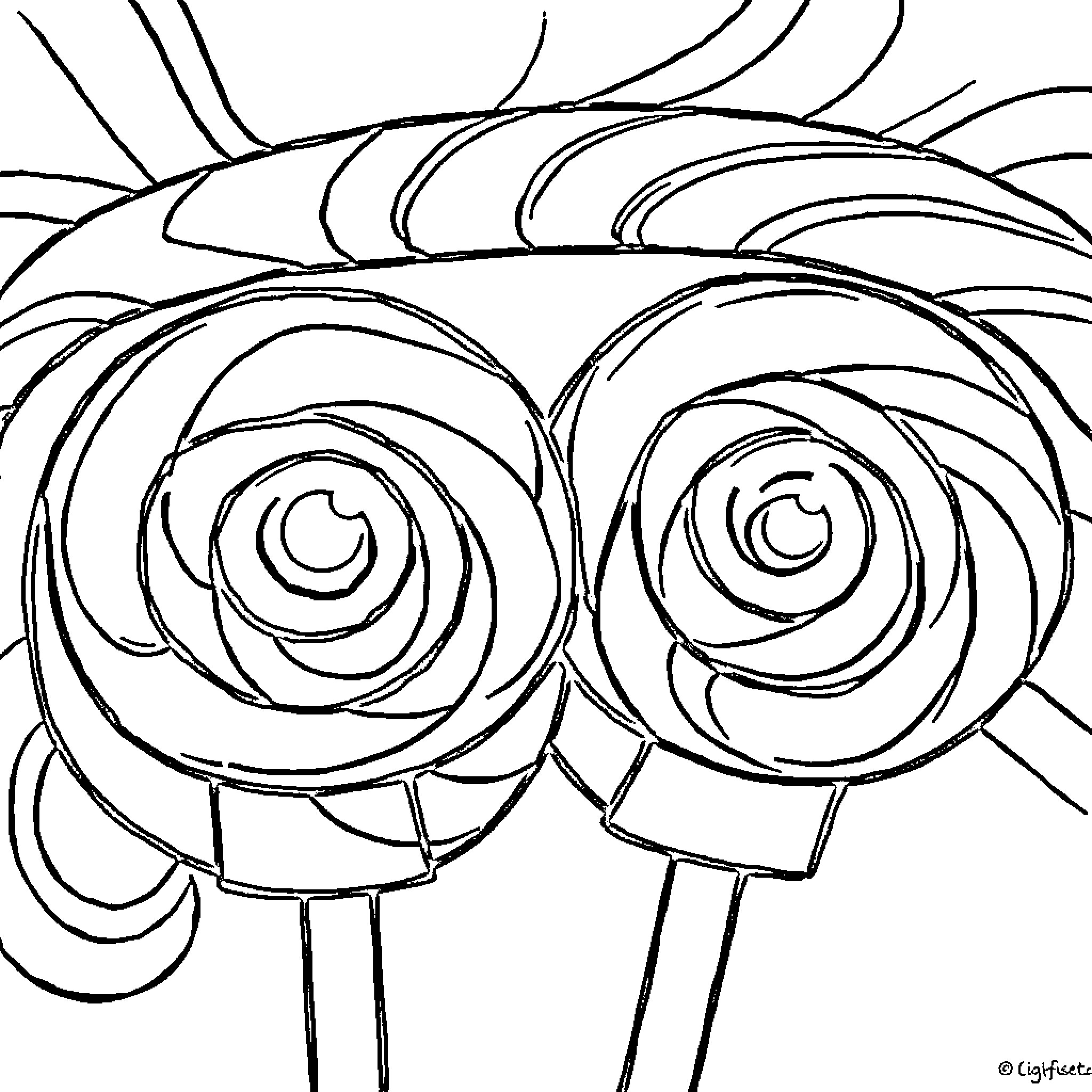 Tootsie Roll Pop abstract design Coloring Page (free black-and-white line drawing printable PDF for all, from beginners to advanced learners, including children, teens, adults, and seniors)