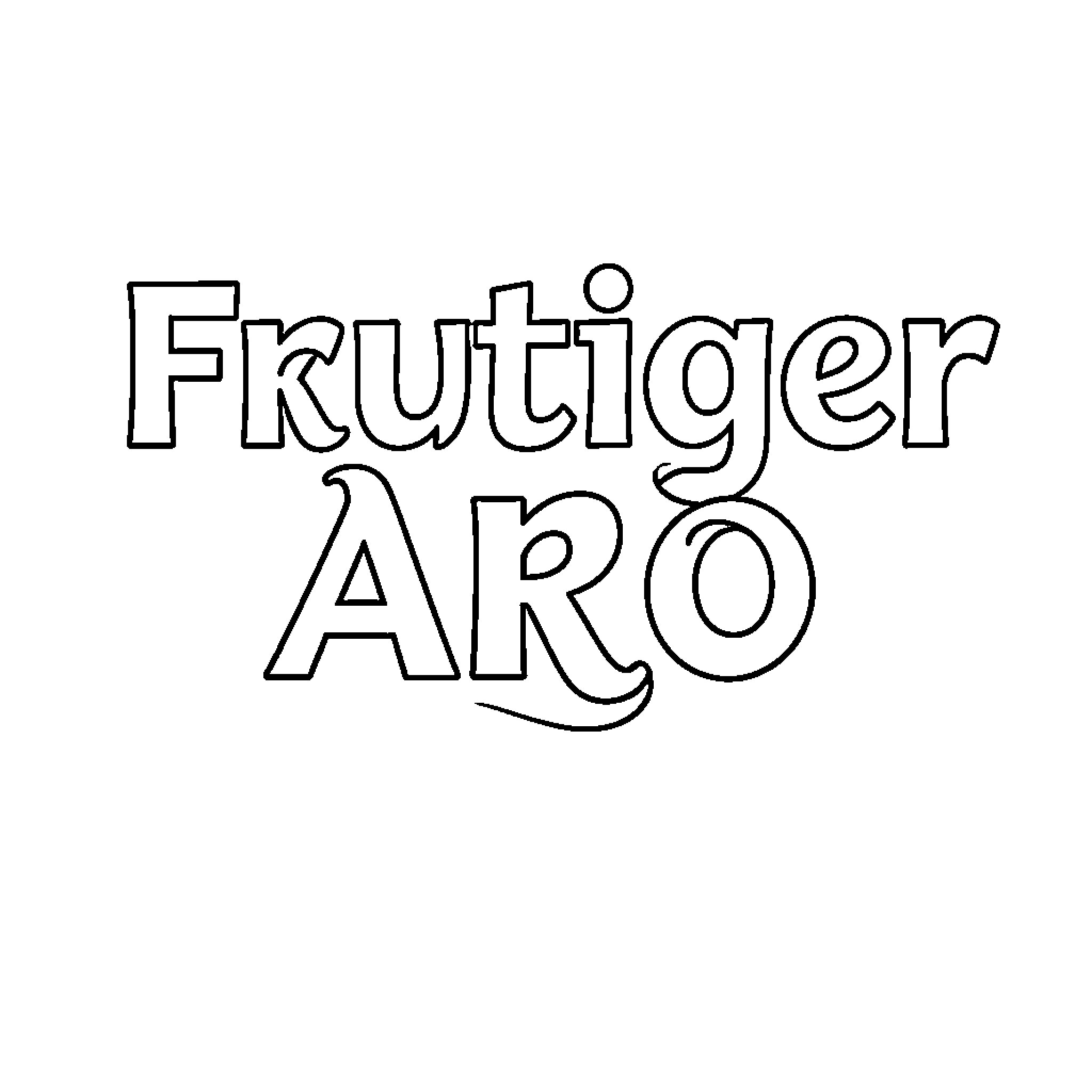 Frutiger Aero text written in bubble letters Coloring Page (free black-and-white line drawing printable PDF for all, from beginners to advanced learners, including children, teens, adults, and seniors)