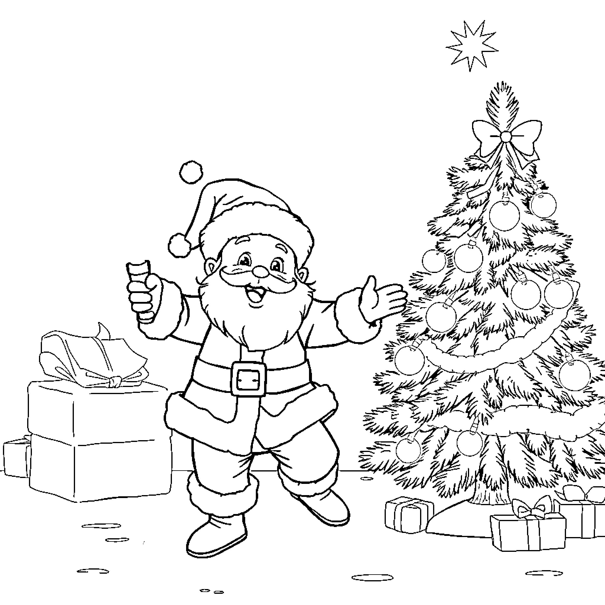 Grogu's Festive Christmas Adventure Coloring Page (free black-and-white line drawing printable PDF for all, from beginners to advanced learners, including children, teens, adults, and seniors)